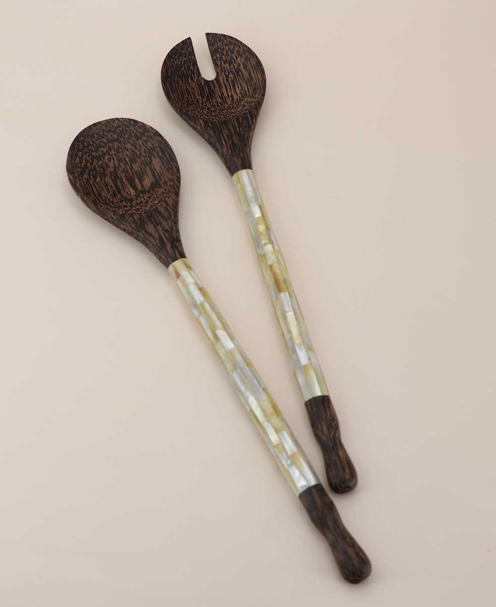 Mother of Pearl and Palm Wood Salad Servers、mySite、topwebapps