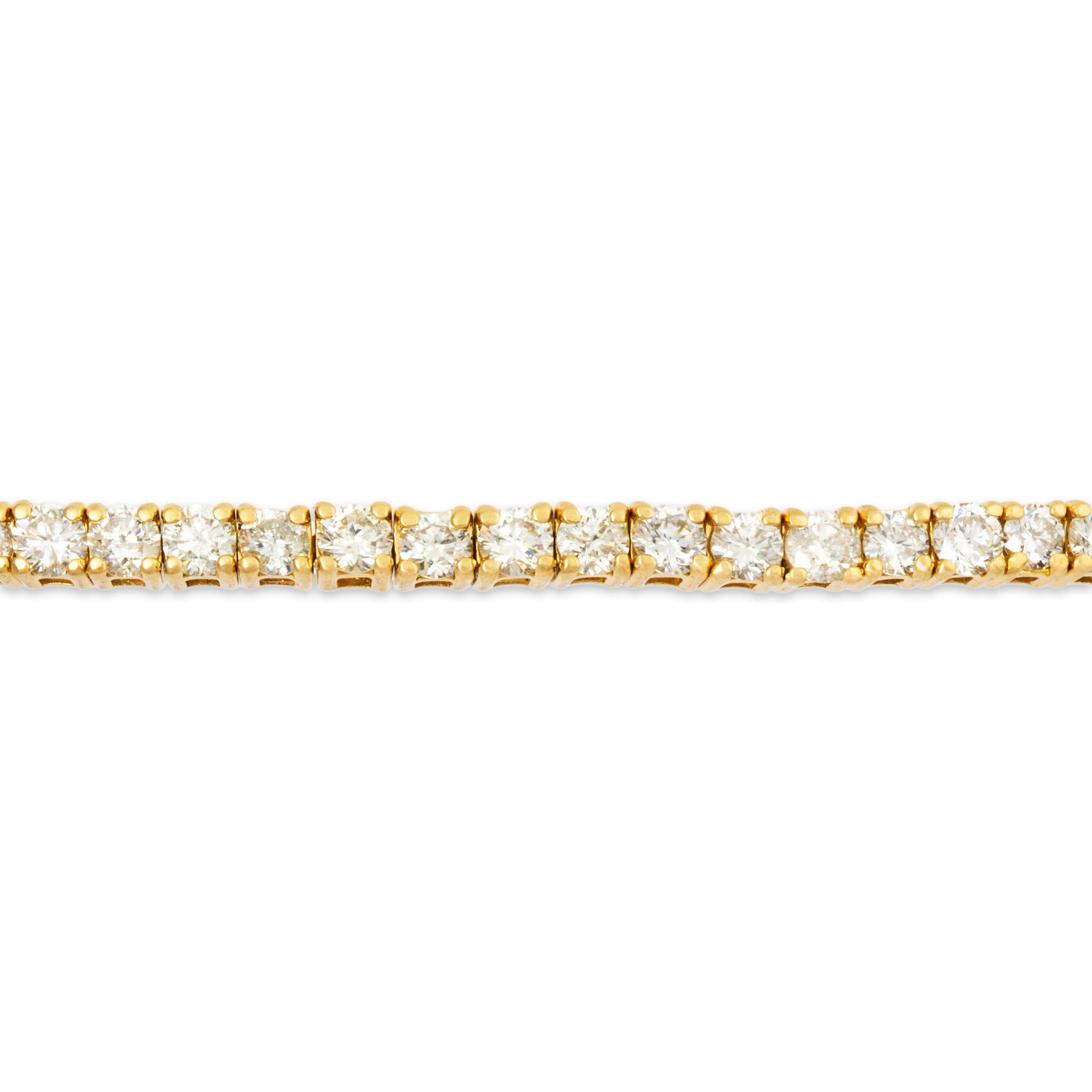 Estate 14k Yellow Gold 2.35cttw Diamond Articulated Line Bangle Bracelet、mySite、hinf8tx79
