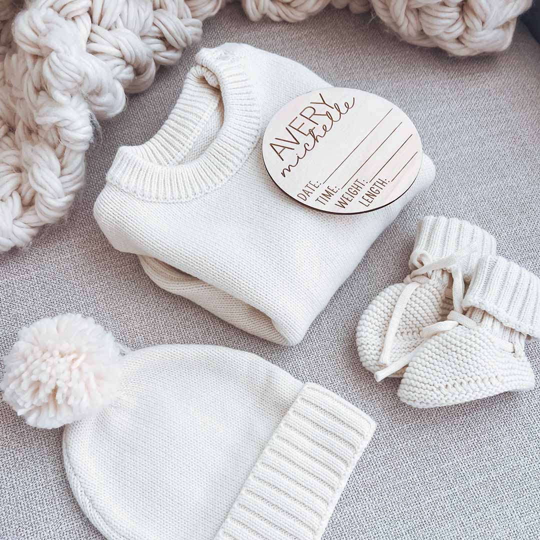  Knit Baby Pom Pom Beanie | Ivory、mySite、layawaytickets