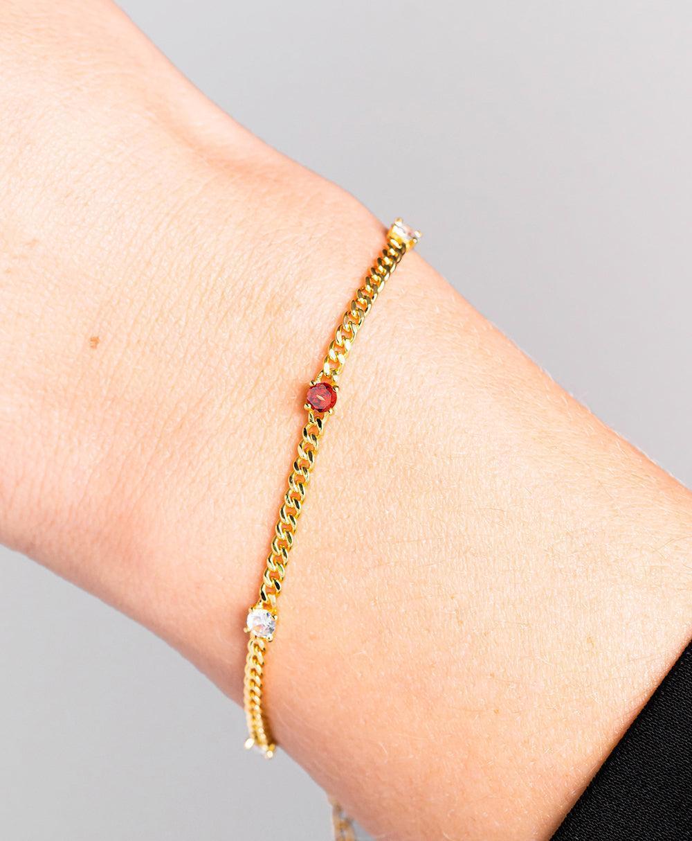 Birthstone Bracelet January 18ct Gold Plated、mySite、botmansion
