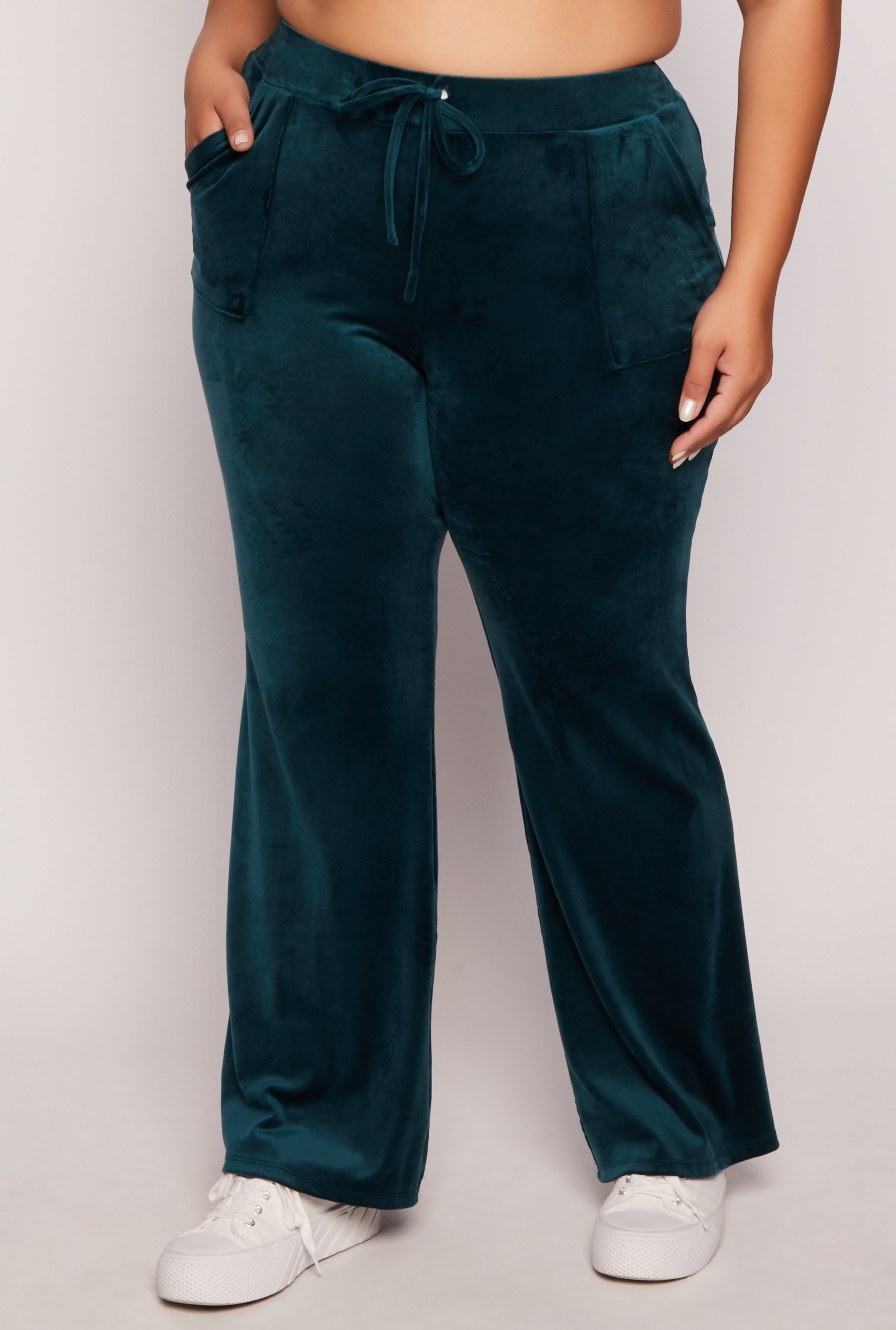 Plus Size Velour Wide Leg Sweatpants、mySite、camillekostekn