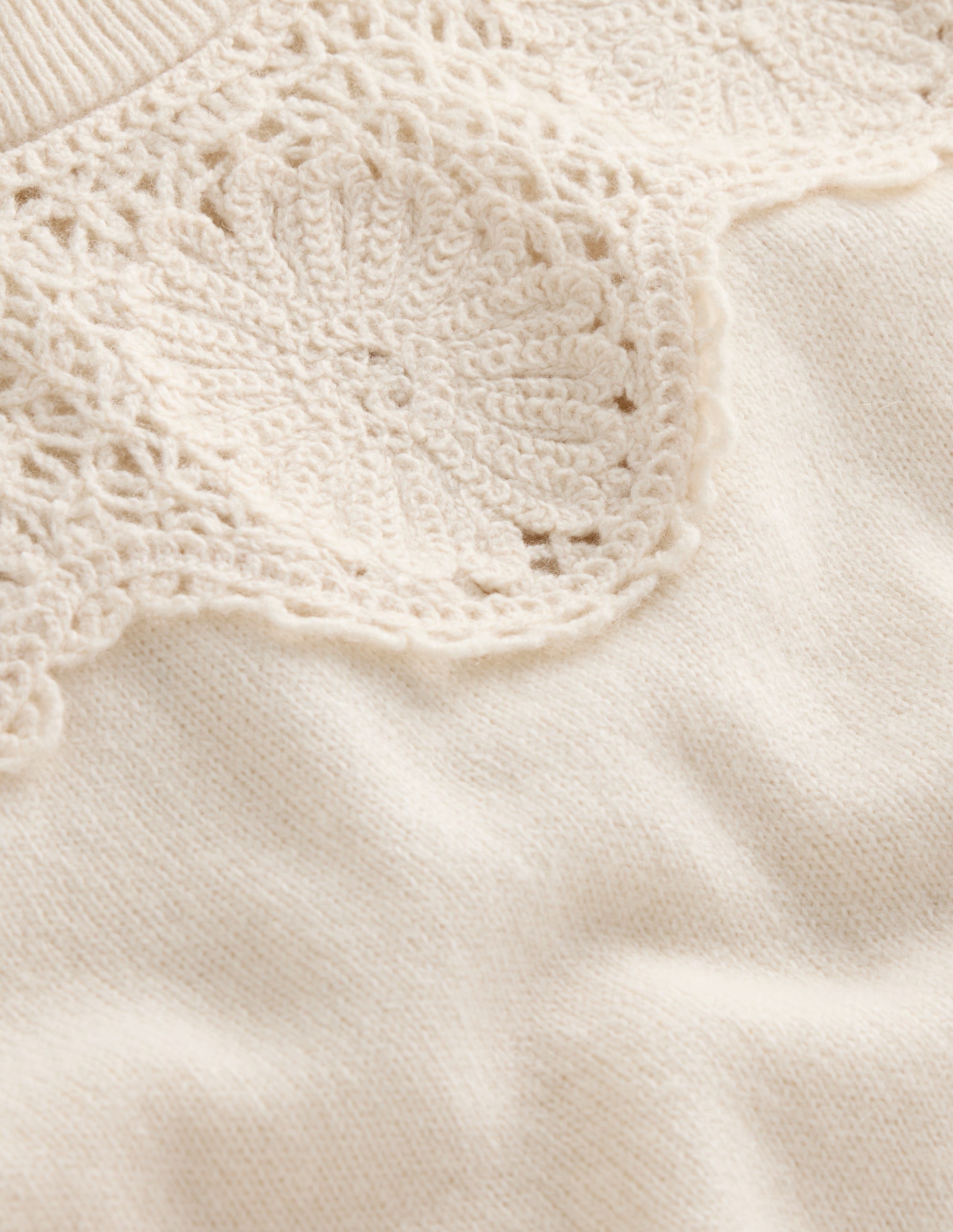  Flower Motif Sweater-Warm Ivory Melange、mySite、ashleygrahame