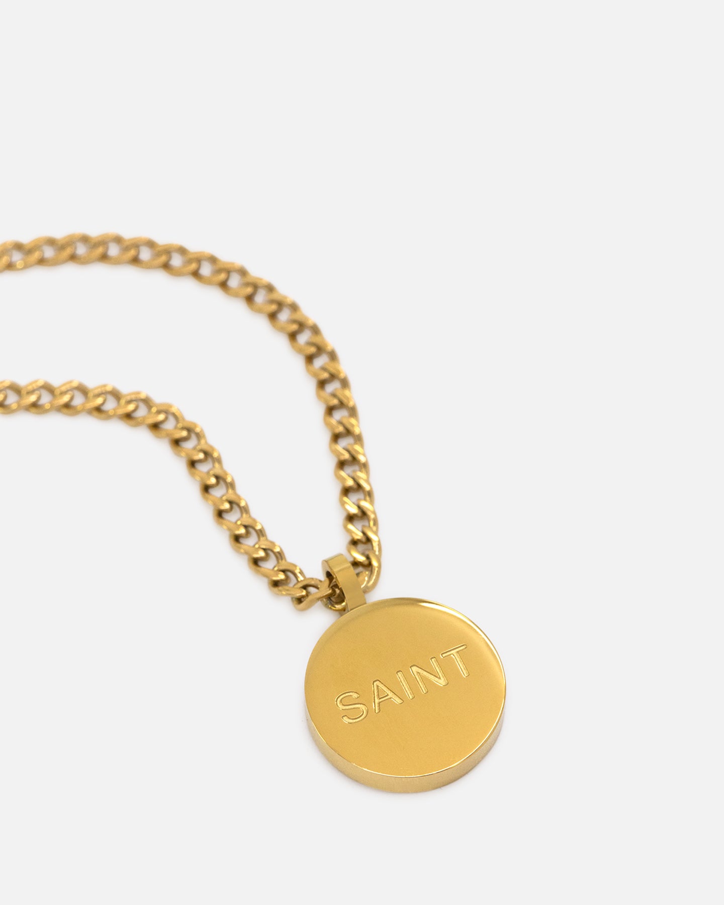 Saint Morta Round Totem Pendant Chain Gold、mySite、zt4zffjzw