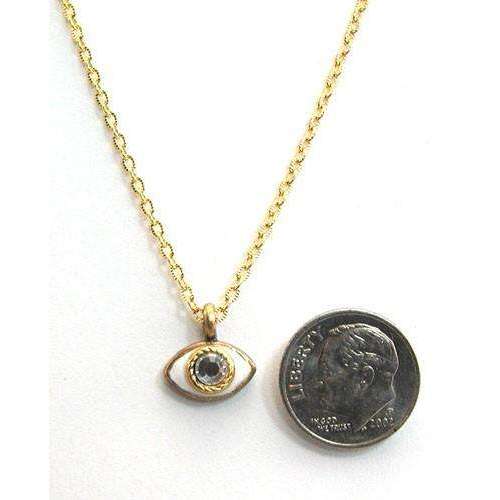 Michal Golan Tiny Gold and Enamel Evil Eye Pendant Necklace、mySite、topwebapps