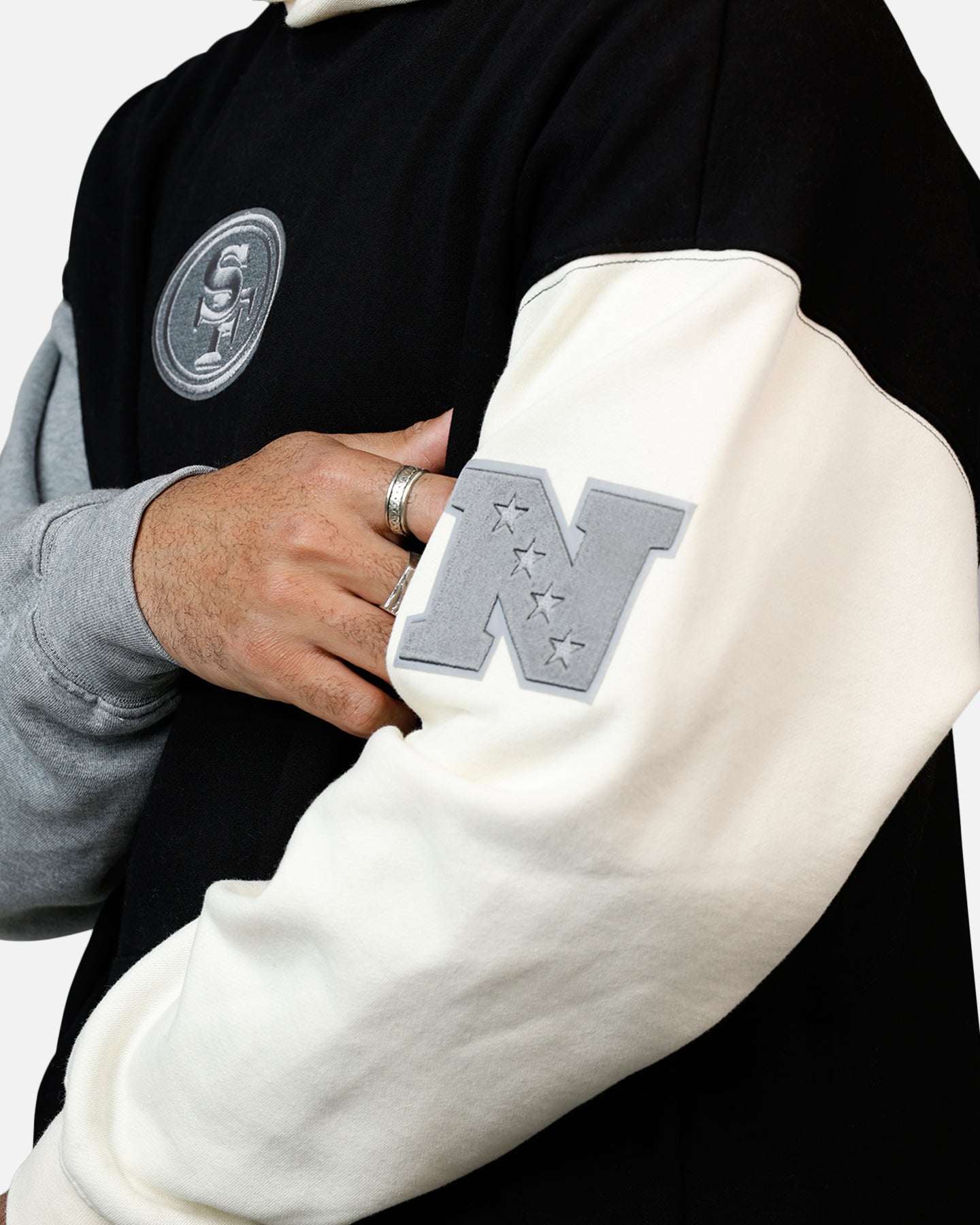 Pro Standard San Francisco 49ers Reverse French Terry Hoodie Black/Grey、mySite、zt4zffjzw