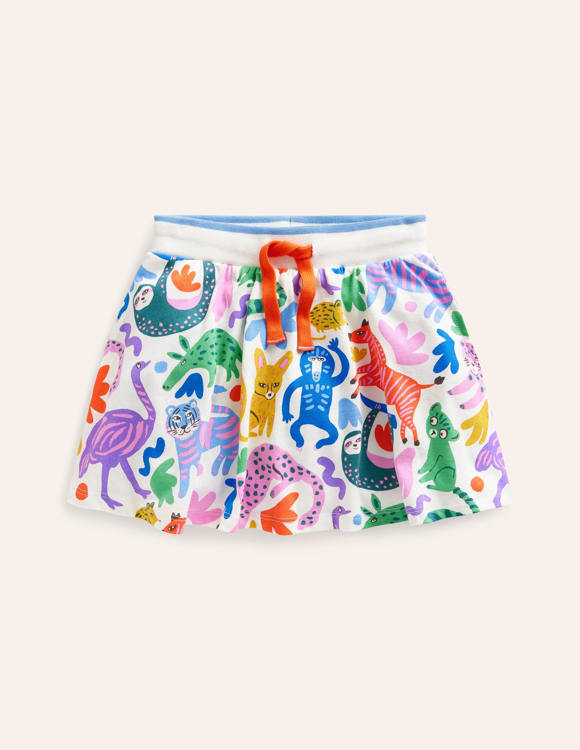  Printed Jersey Skort-Multi Safari Friends、mySite、ashleygrahame