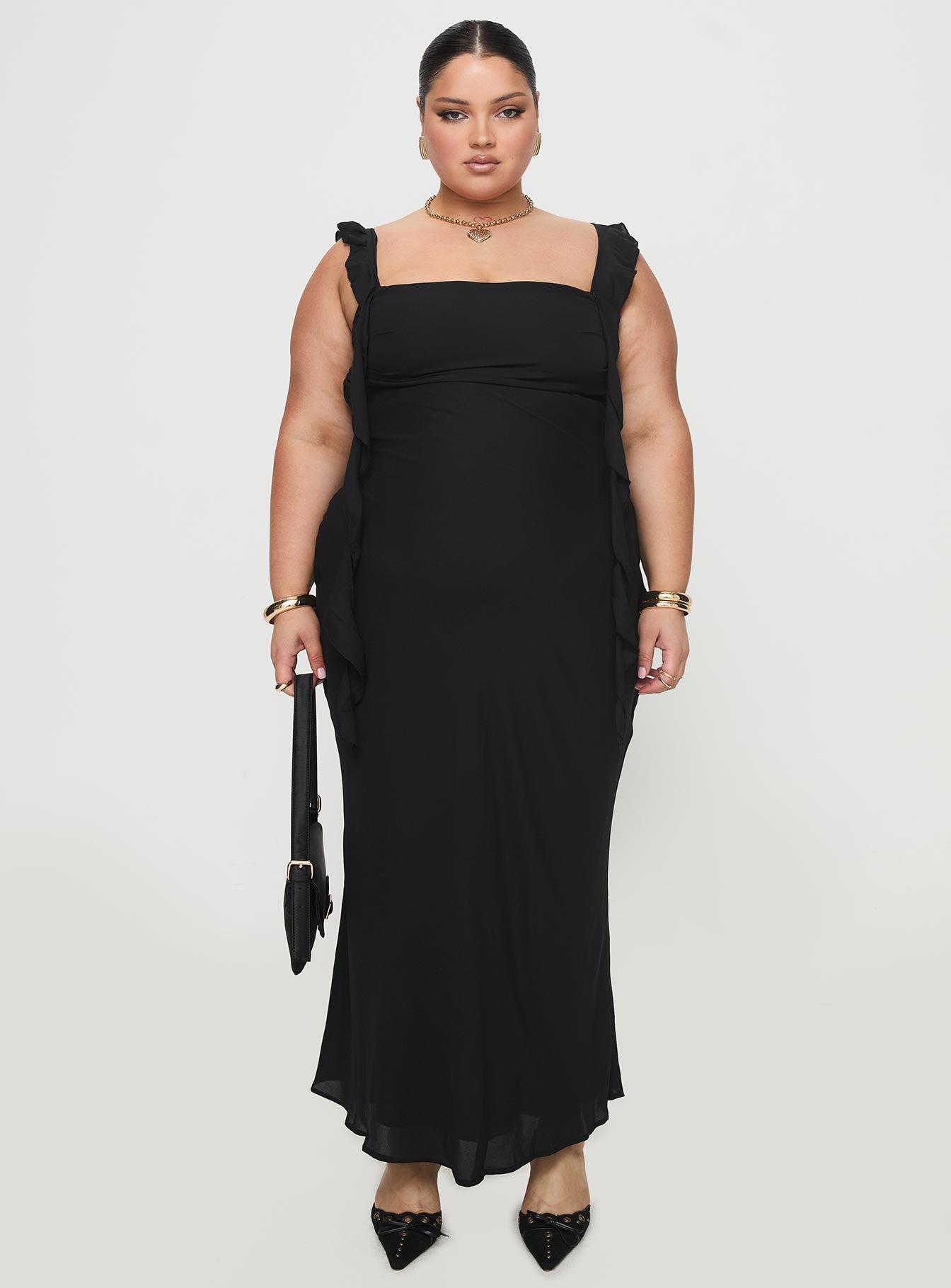 Lanai Maxi Dress Black Curve、mySite、solidvoid