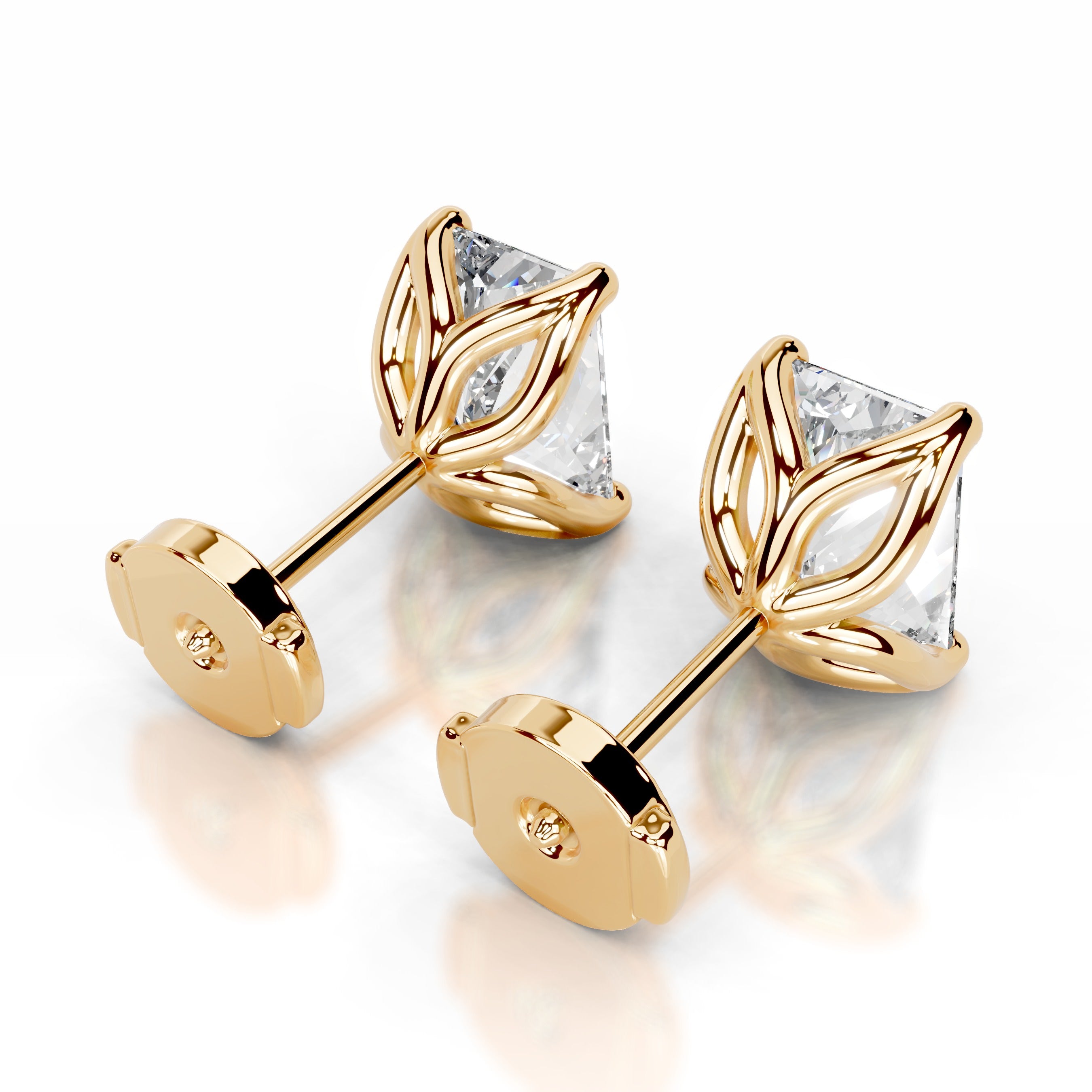 Doris Lab Grown Diamond Studs Earrings - 18K Yellow Gold、mySite、hinf8tx79