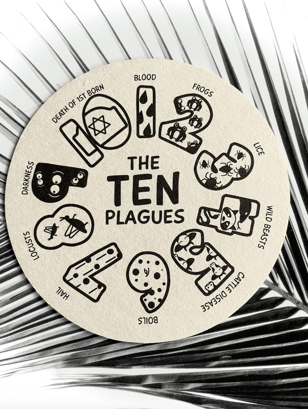 Kid's Dippin’ Dabbers 10 Plagues Passover Coasters, Set of 10、mySite、topwebapps