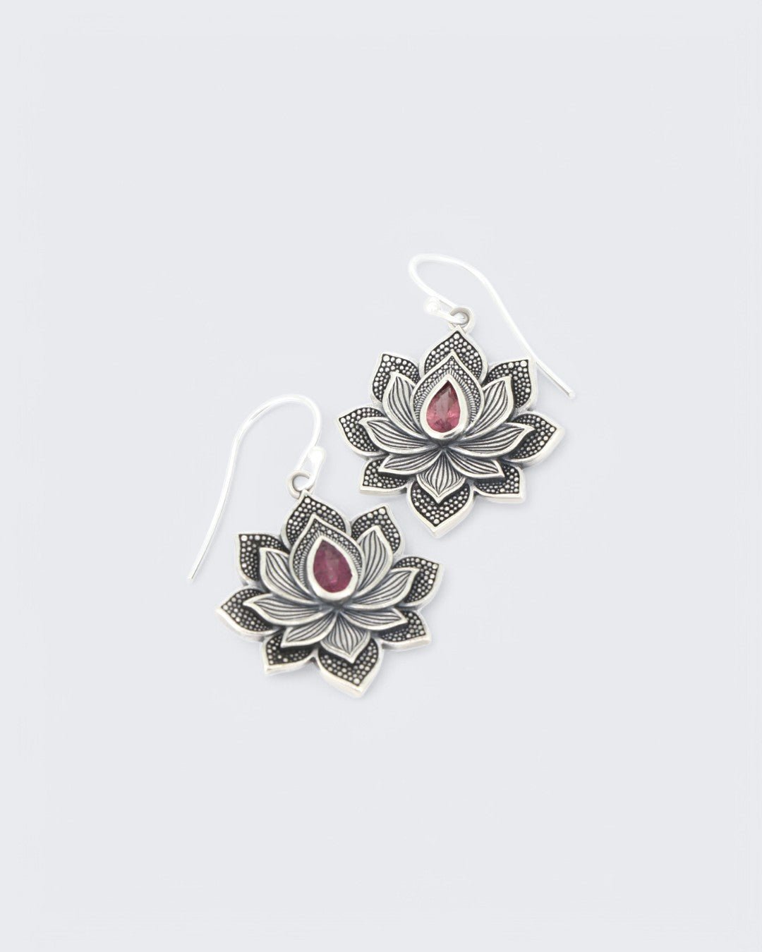 Blooming Lotus Pink Tourmaline Earrings、mySite、topwebapps
