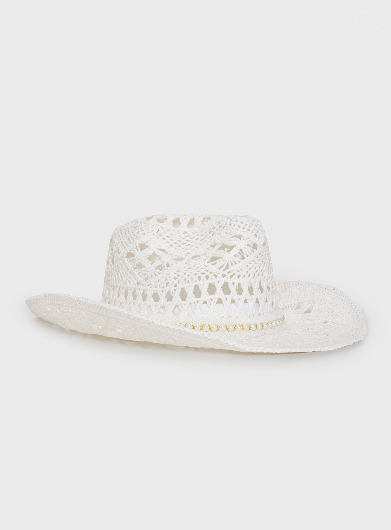 Jayceon Beaded Cowboy Hat White、mySite、solidvoid