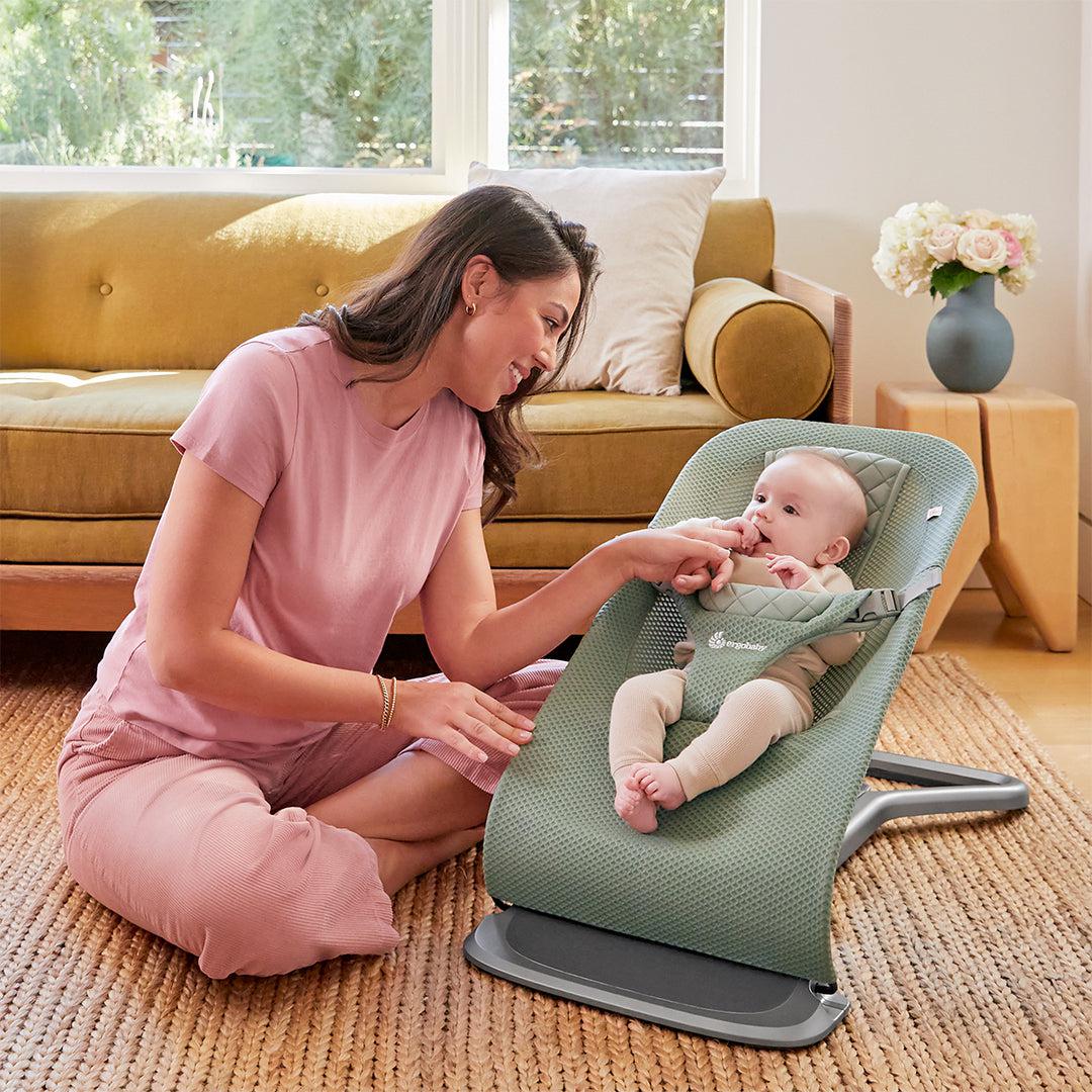  Ergobaby Evolve Mesh Baby Bouncer - Sage Green、mySite、merchandisen