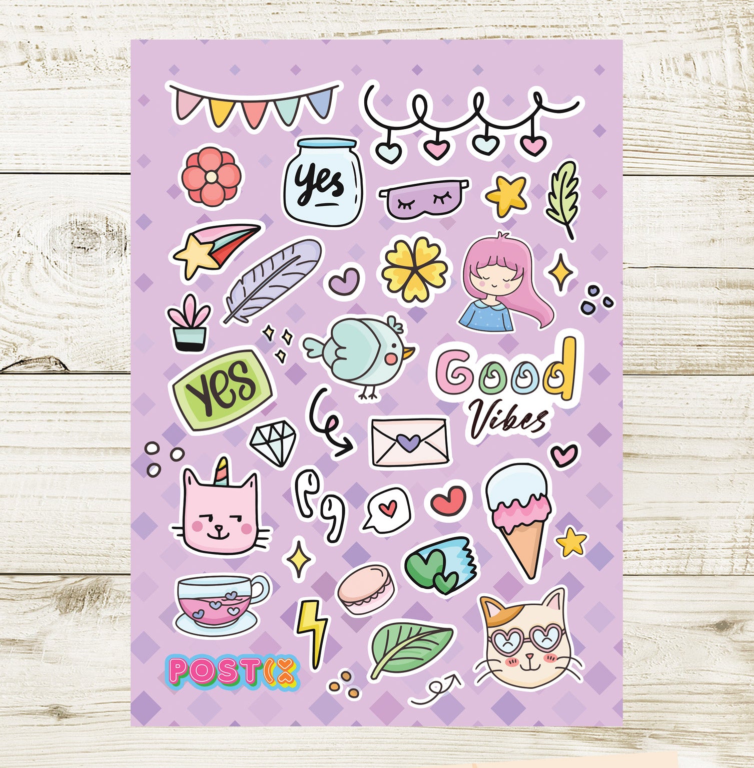  Good Vibes Sticker Sheet、mySite、ghnorth