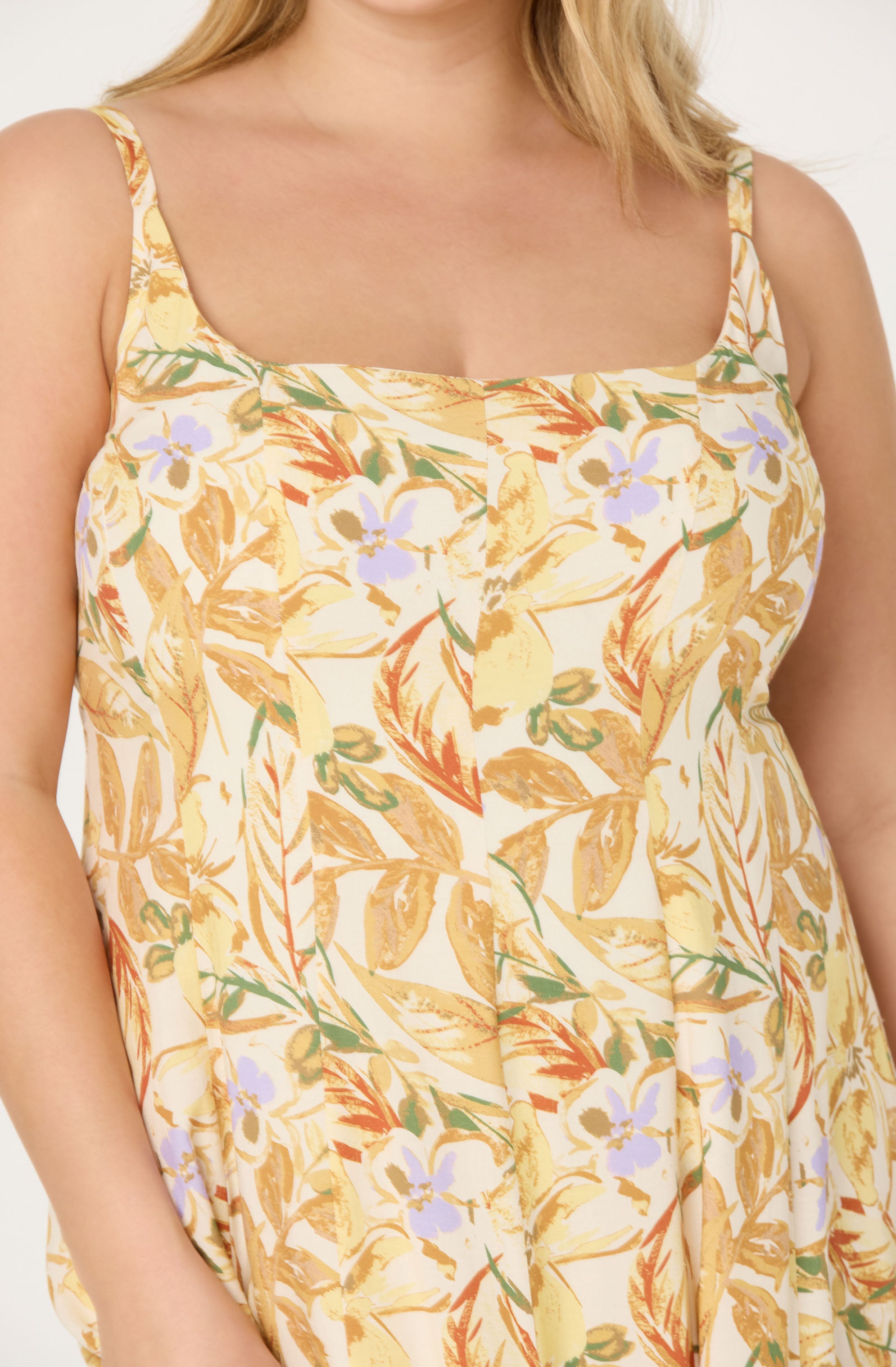 Jaleyah Paneled Flare Midi Dress、mySite、solidvoid