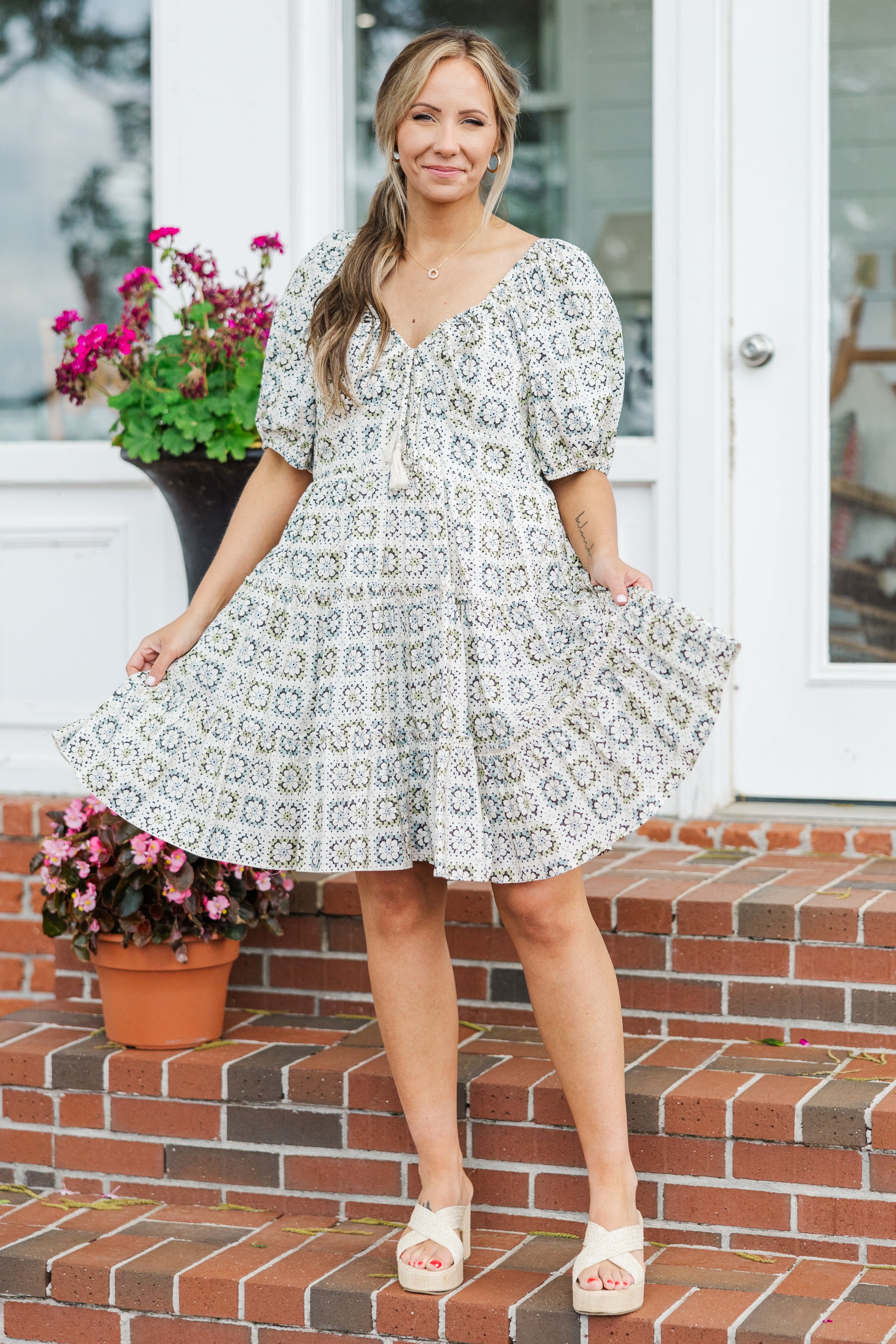  I Need You Now Dress, Sage Multi、mySite、justintrudeaud