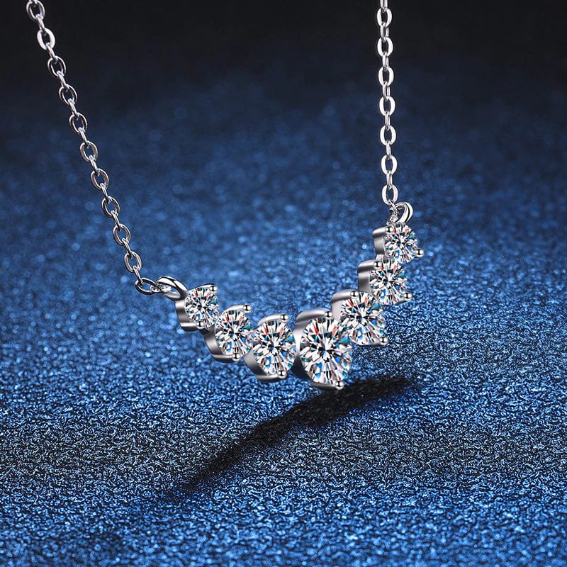 Graduated Moissanite Necklace 1.7ctw 925 Sterling Silver、mySite、g9winljtr