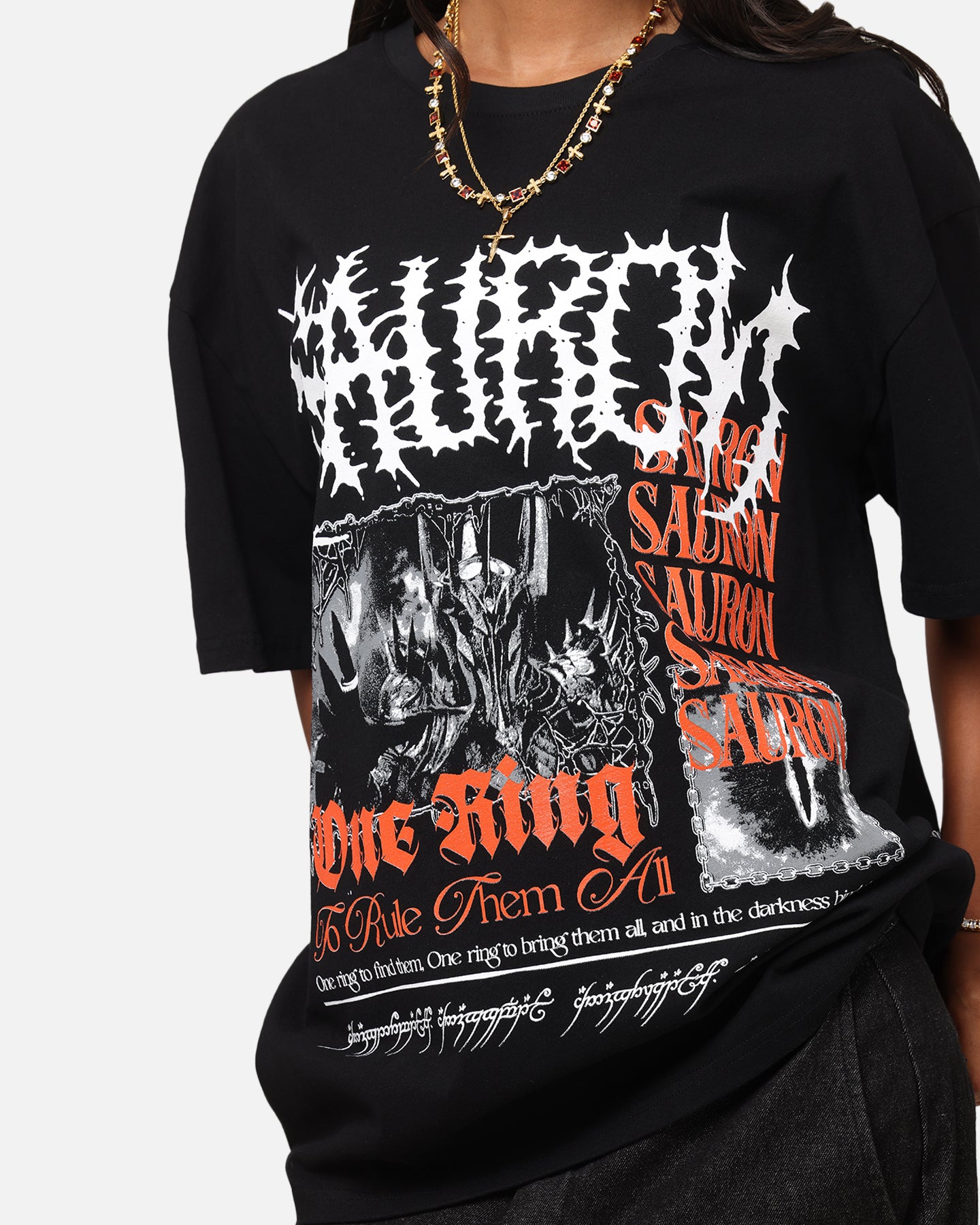 American Thrift X The Lord Of The Rings Sauron Heavy T-Shirt Black、mySite、zt4zffjzw