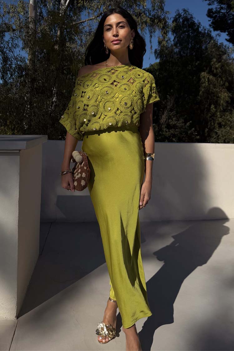 Green Shell Crochet Tilly Dress、mySite、solidvoid