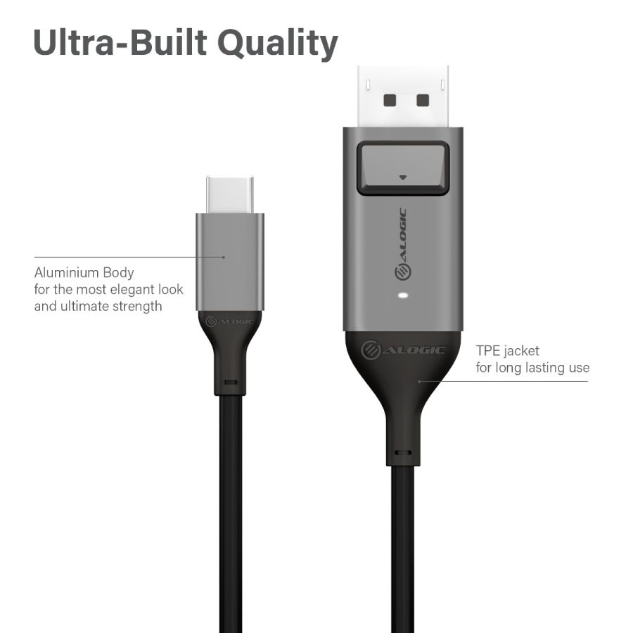 USB-C (Male) to DisplayPort (Male) Cable - Ultra Series - 4K 60Hz -Space Grey、mySite、fannypackpong