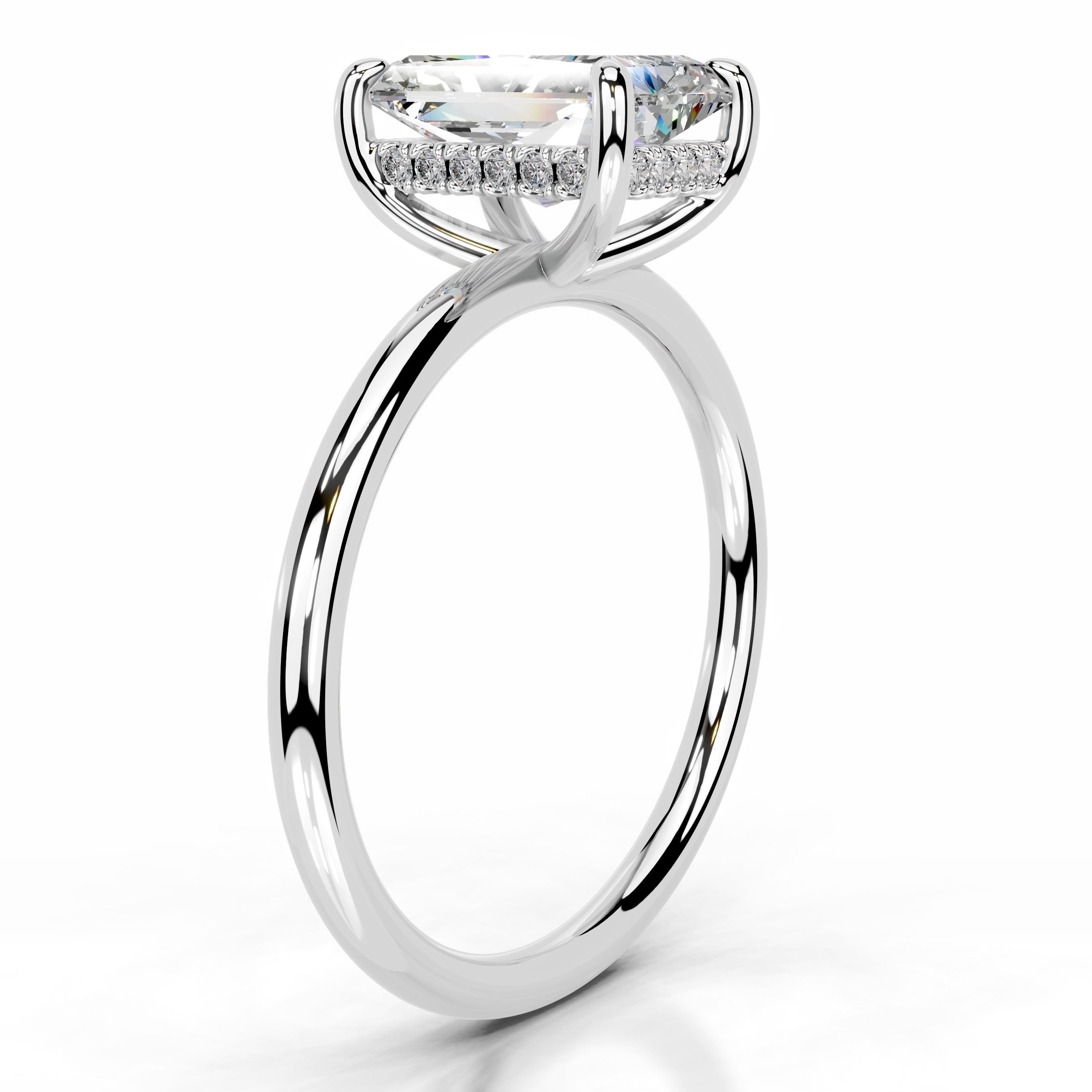 Willow Moissanite & Diamond Ring - 18K White Gold、mySite、hinf8tx79