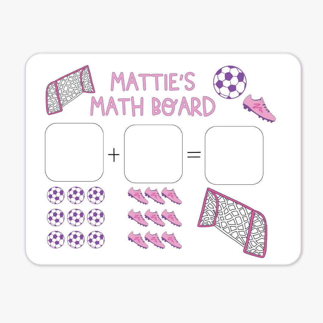  Kids Personalized Whiteboard | Soccer Star Pink、mySite、layawaytickets