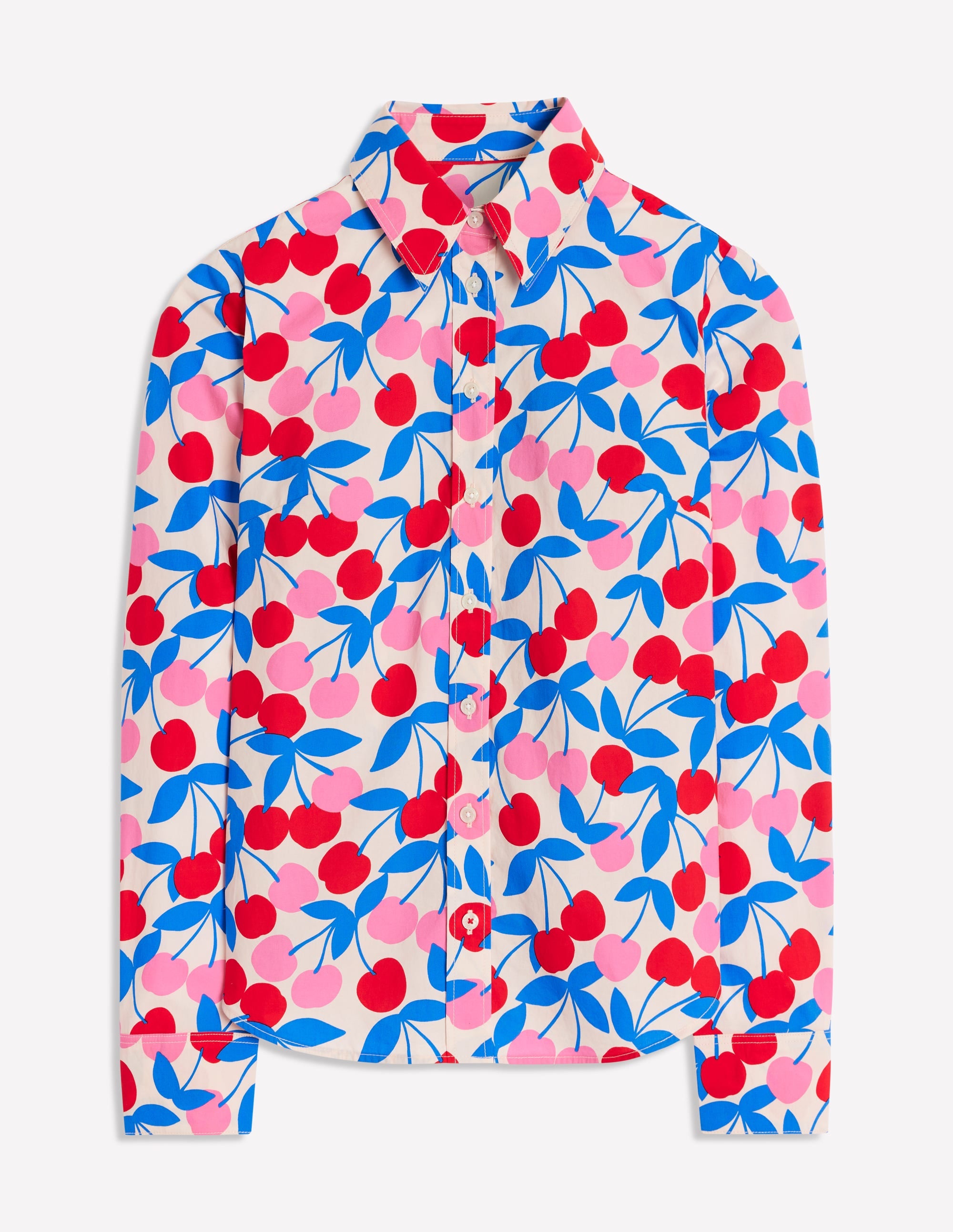  Sienna Cotton Shirt-Chalk Pink, Cherry Cascade、mySite、ashleygrahame