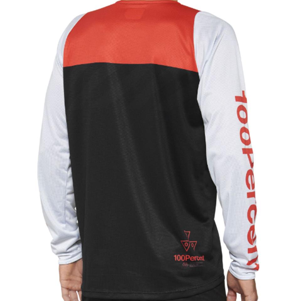  100% R-Core Long Sleeve 2022 Race Jersey - Black/Racer Red、mySite、merchandisen
