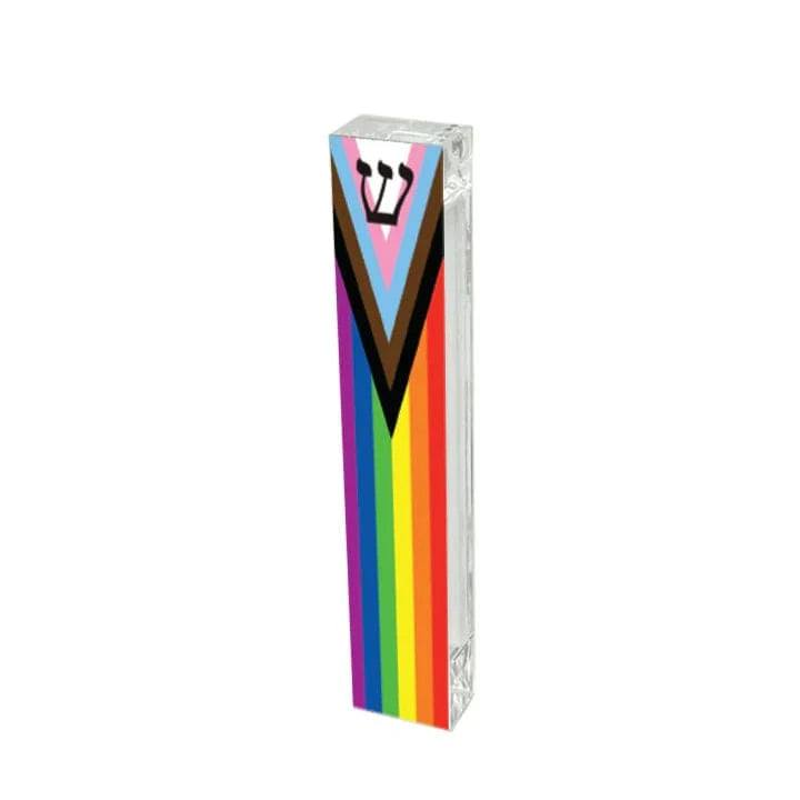 Acrylic Non-Binary Progress Flag Mezuzah、mySite、topwebapps