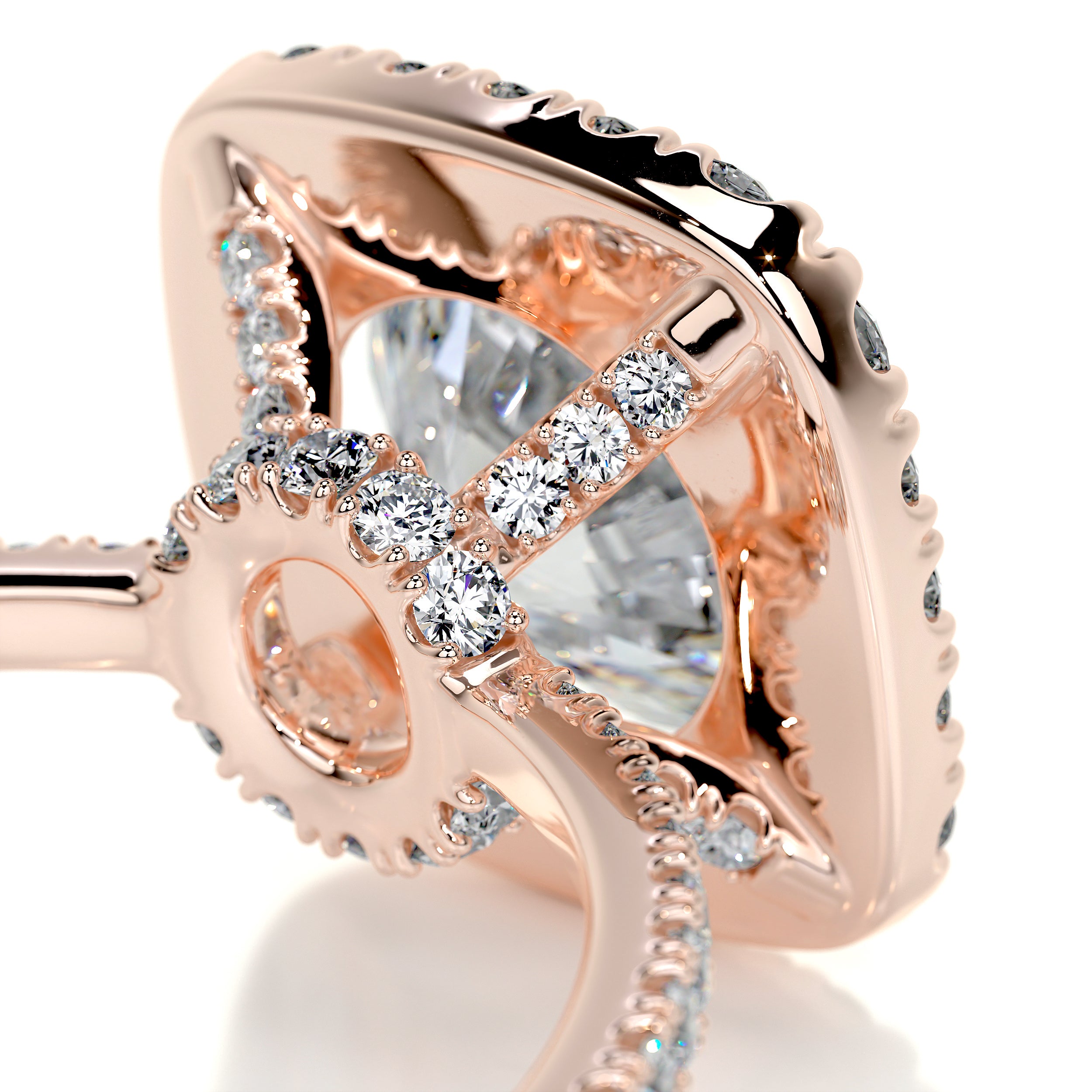 Catalina Moissanite & Diamond Ring -14K Rose Gold、mySite、hinf8tx79