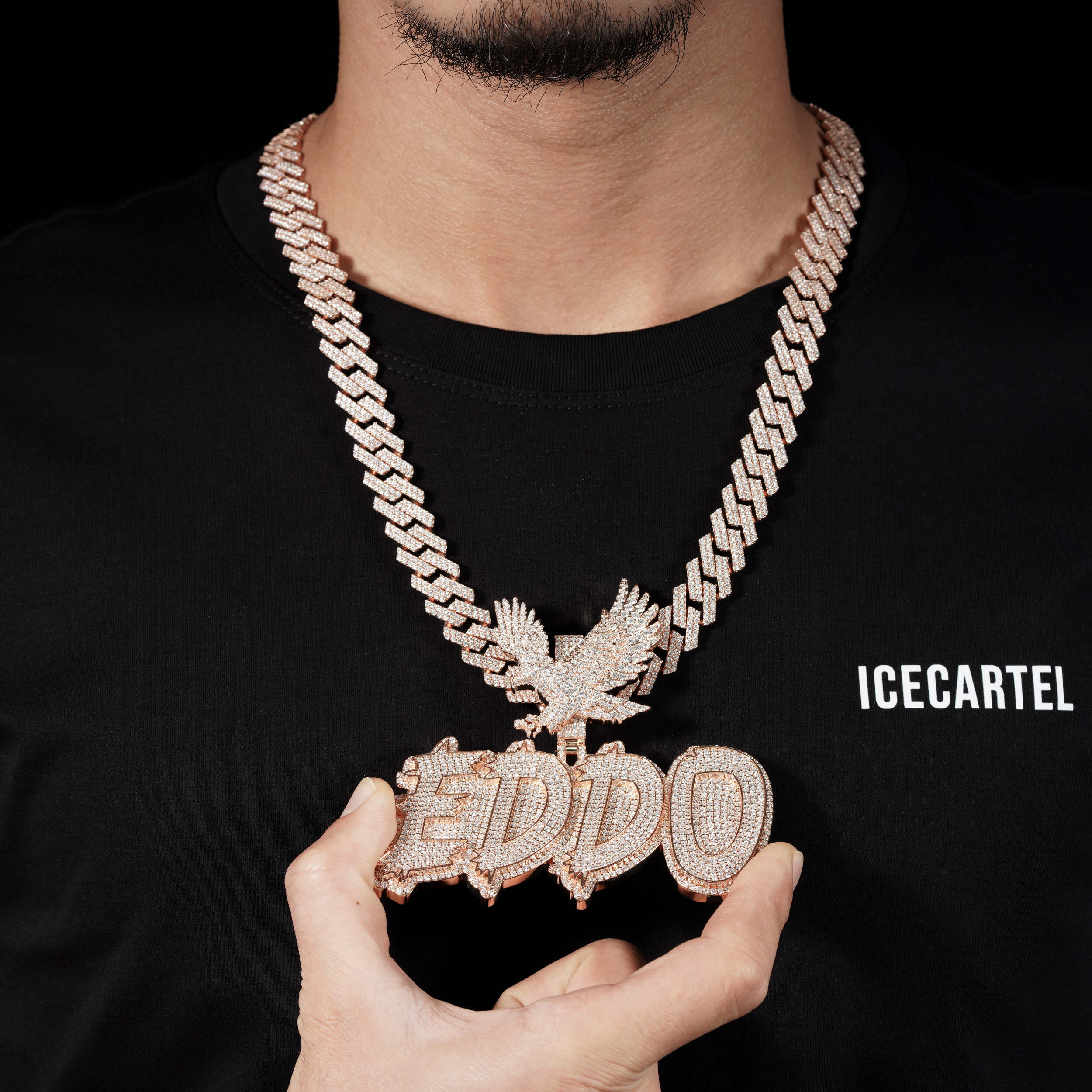 EDDO Custom Moissanite Pendant 14K Rose Gold、mySite、hinf8tx79