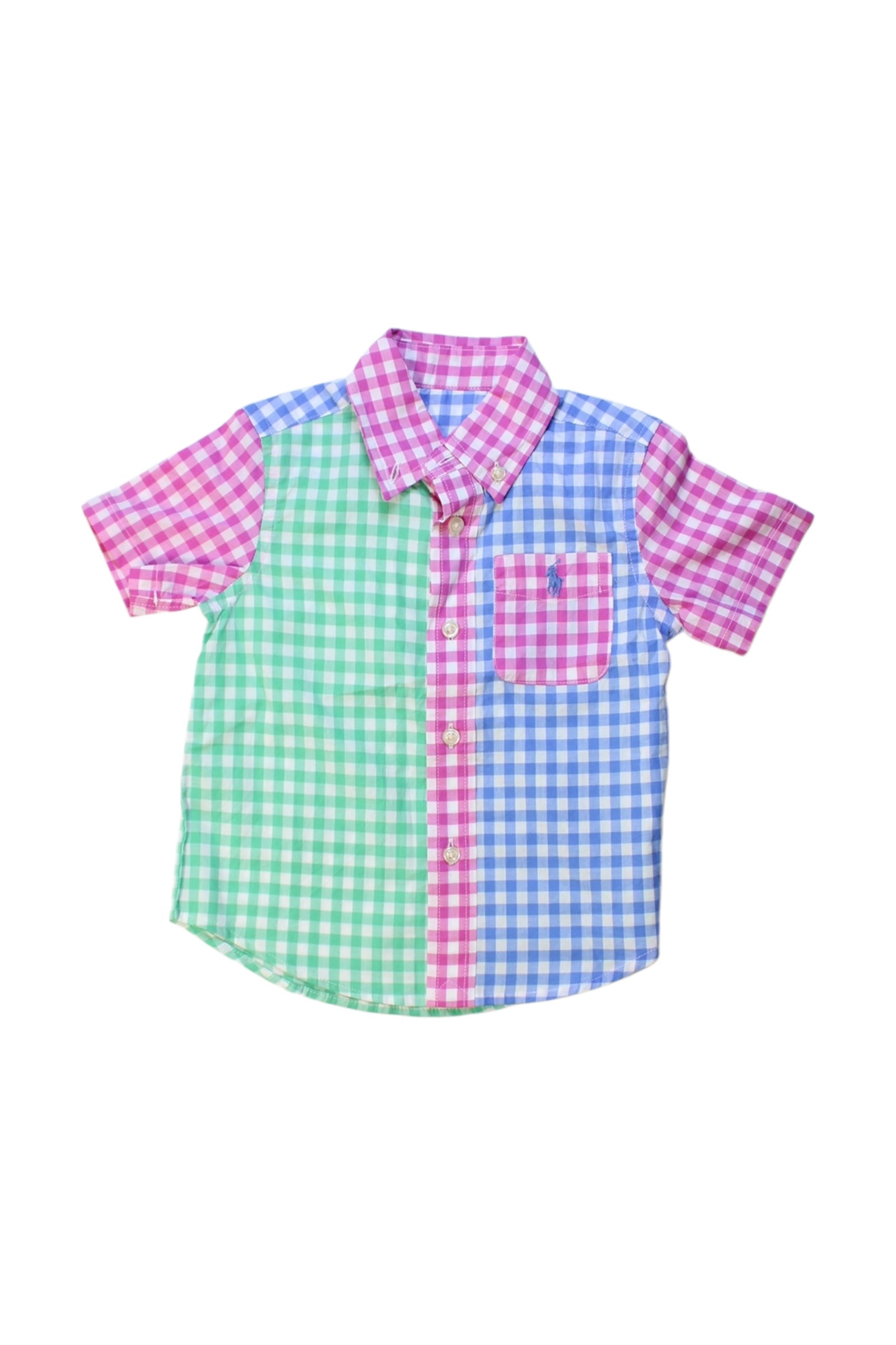 Ralph Lauren Short Sleeve Checkered Shirt 6-12M、mySite、g9winljtr