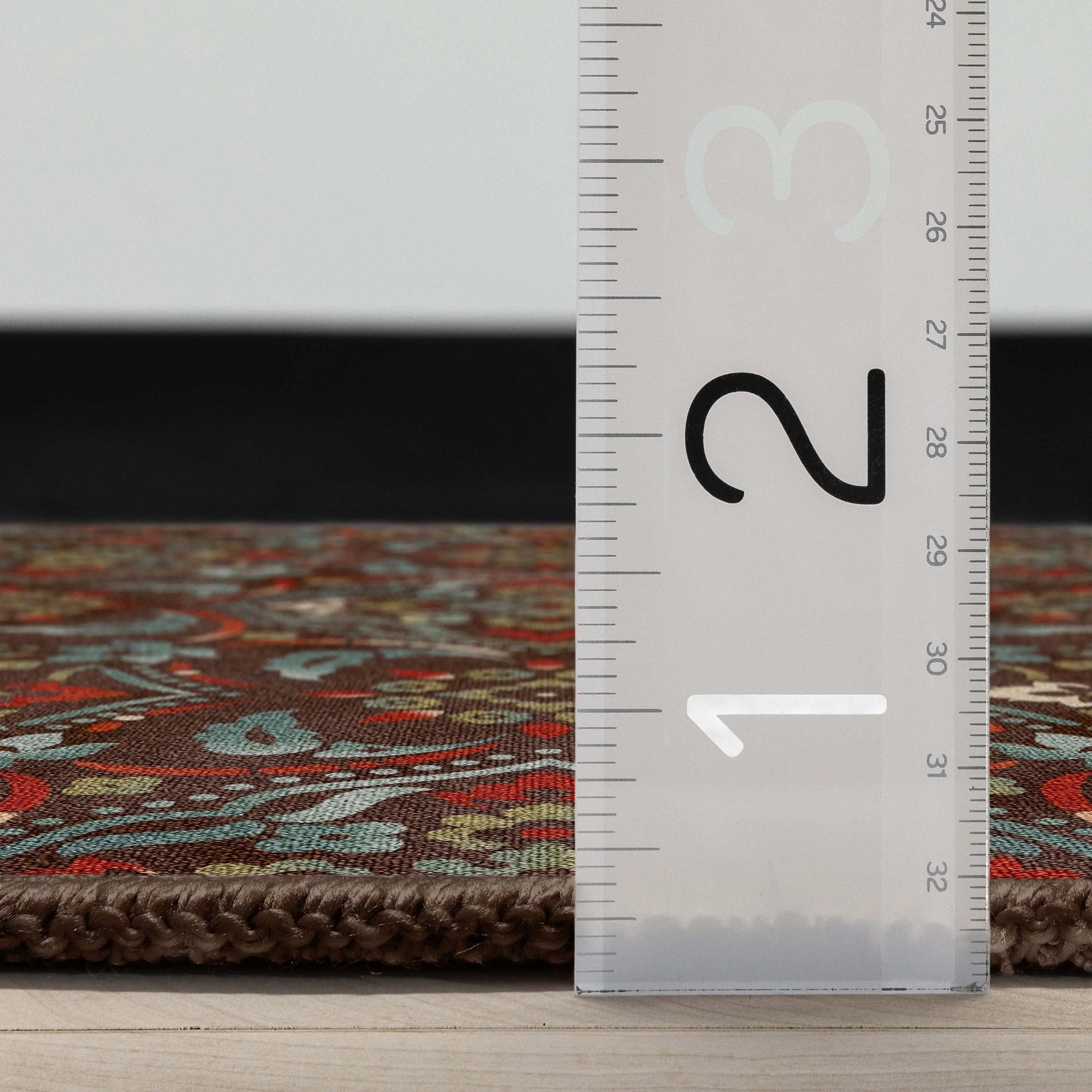 Florence Brown/Grey Floral Flat-Weave Cotton Backing Rug、mySite、gigharbornorthrealestate