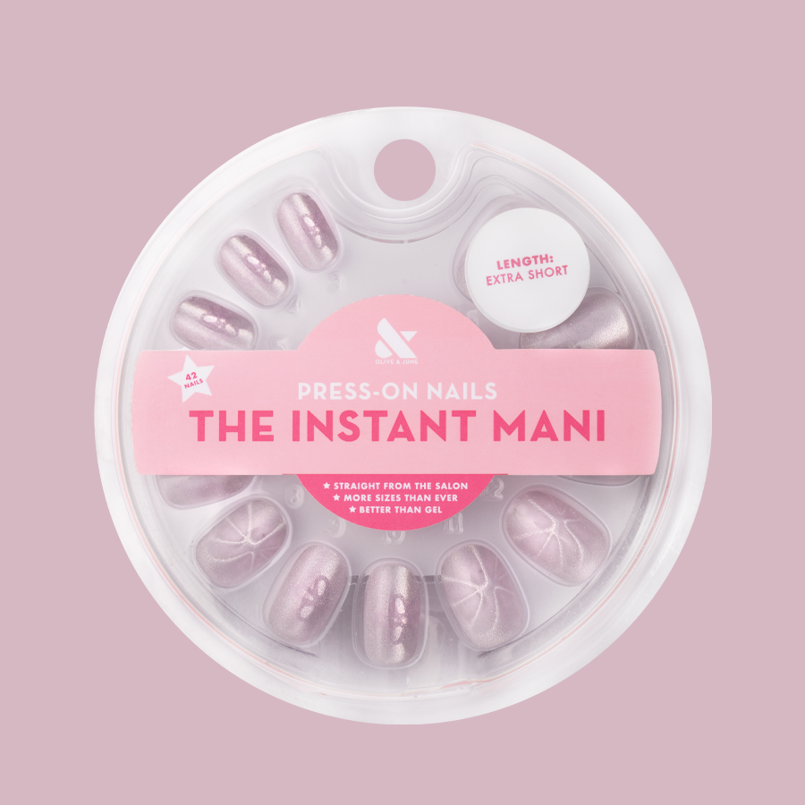 Lavender Blooms Velvet - Press-On | Extra Short | Round、mySite、solidvoid