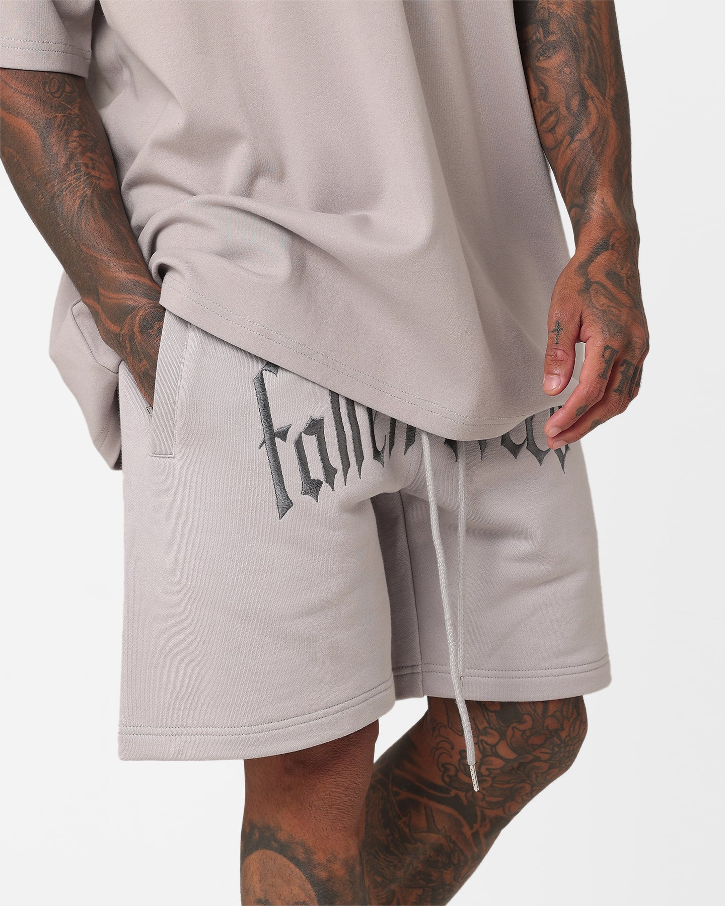 Fallen Breed Logo Sweat Shorts Light Grey、mySite、zt4zffjzw