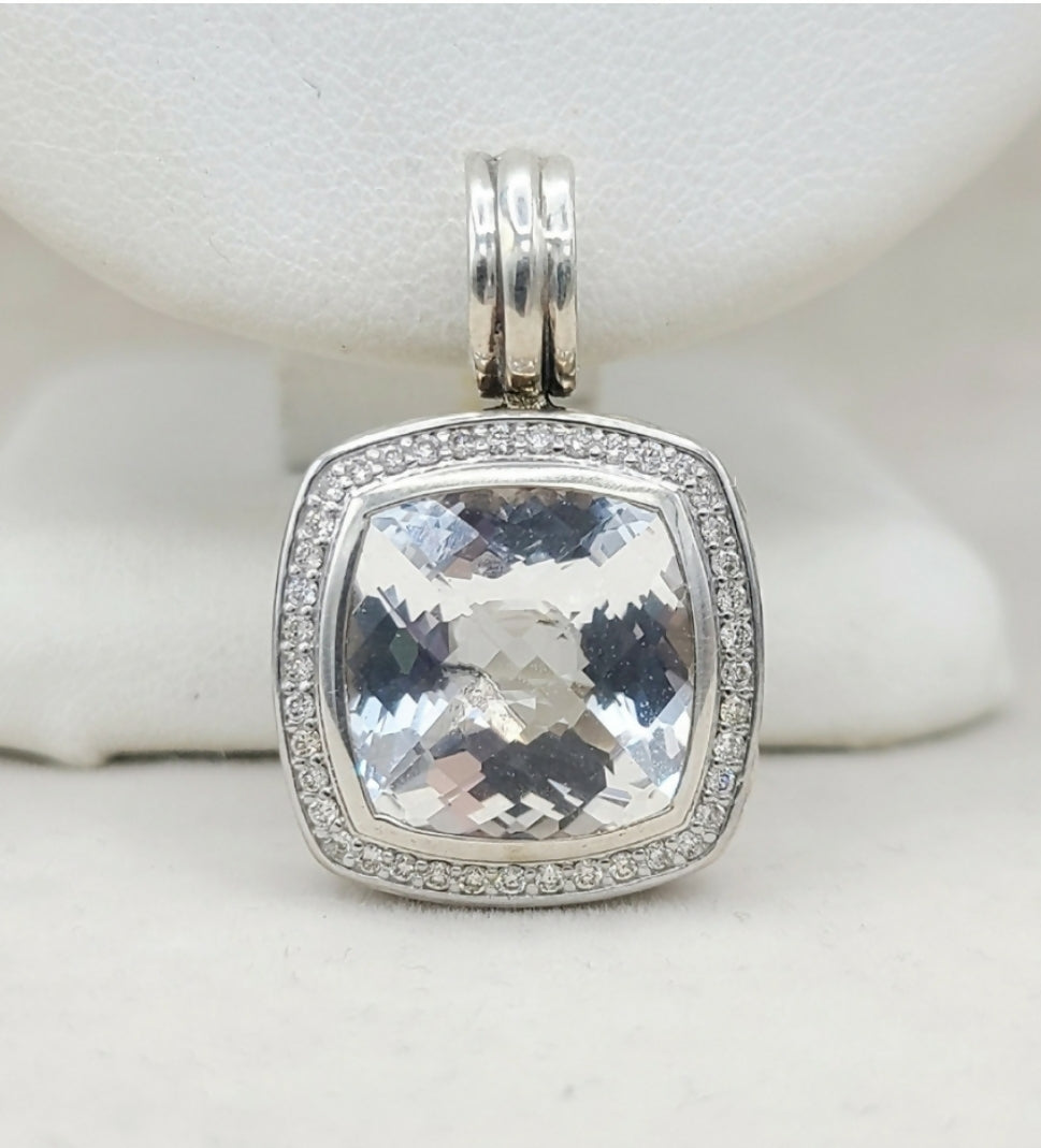 David Yurman Albion Pendant 鈥?14mm White Topaz & Diamonds、mySite、hinf8tx79