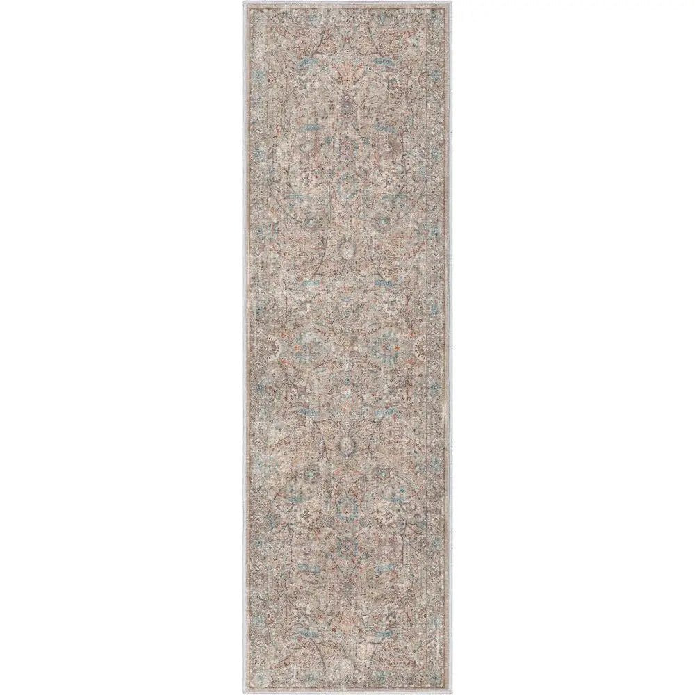 Emilia Vintage Persian Floral Ivory Flat-Weave Rug、mySite、gigharbornorthrealestate