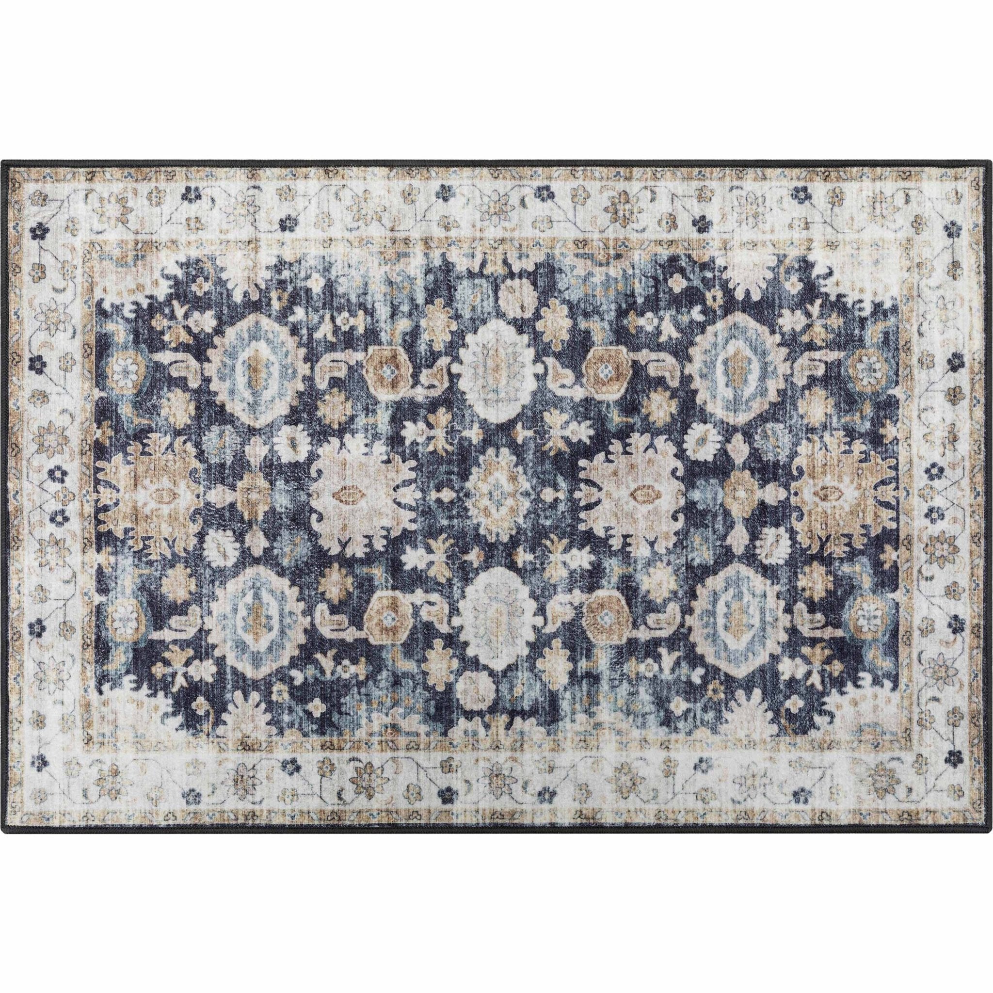 Elle Basics Gala Oriental Easy-Clean Washable Rug by Well Woven - Durable, Non-Slip, Low-Profile Design for Home Comfort、mySite、gigharbornorthrealestate
