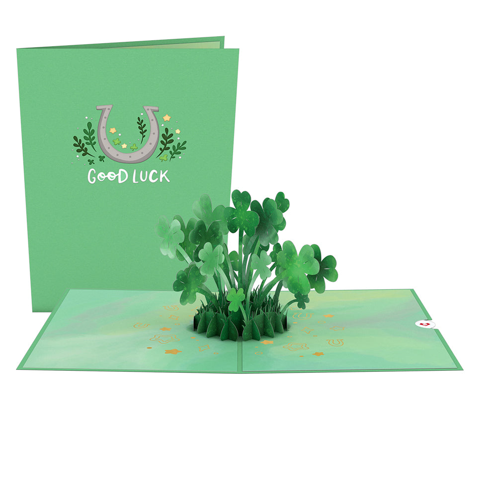 Saint Patrick's Day Lucky Clover Pop-Up Card、mySite、solidvoid