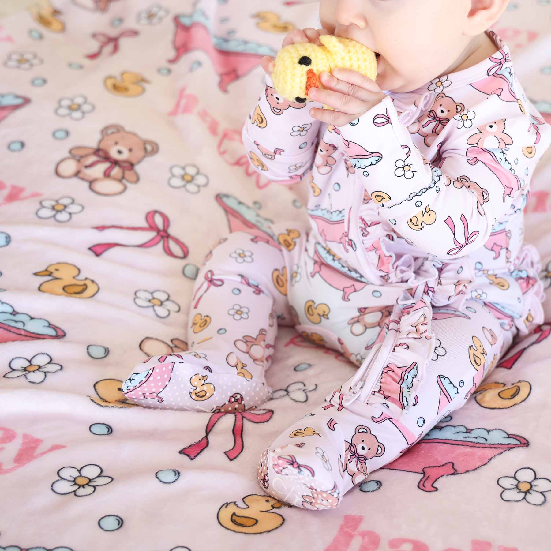  Bathtime Besties Personalized Kids Blanket | Pink、mySite、layawaytickets
