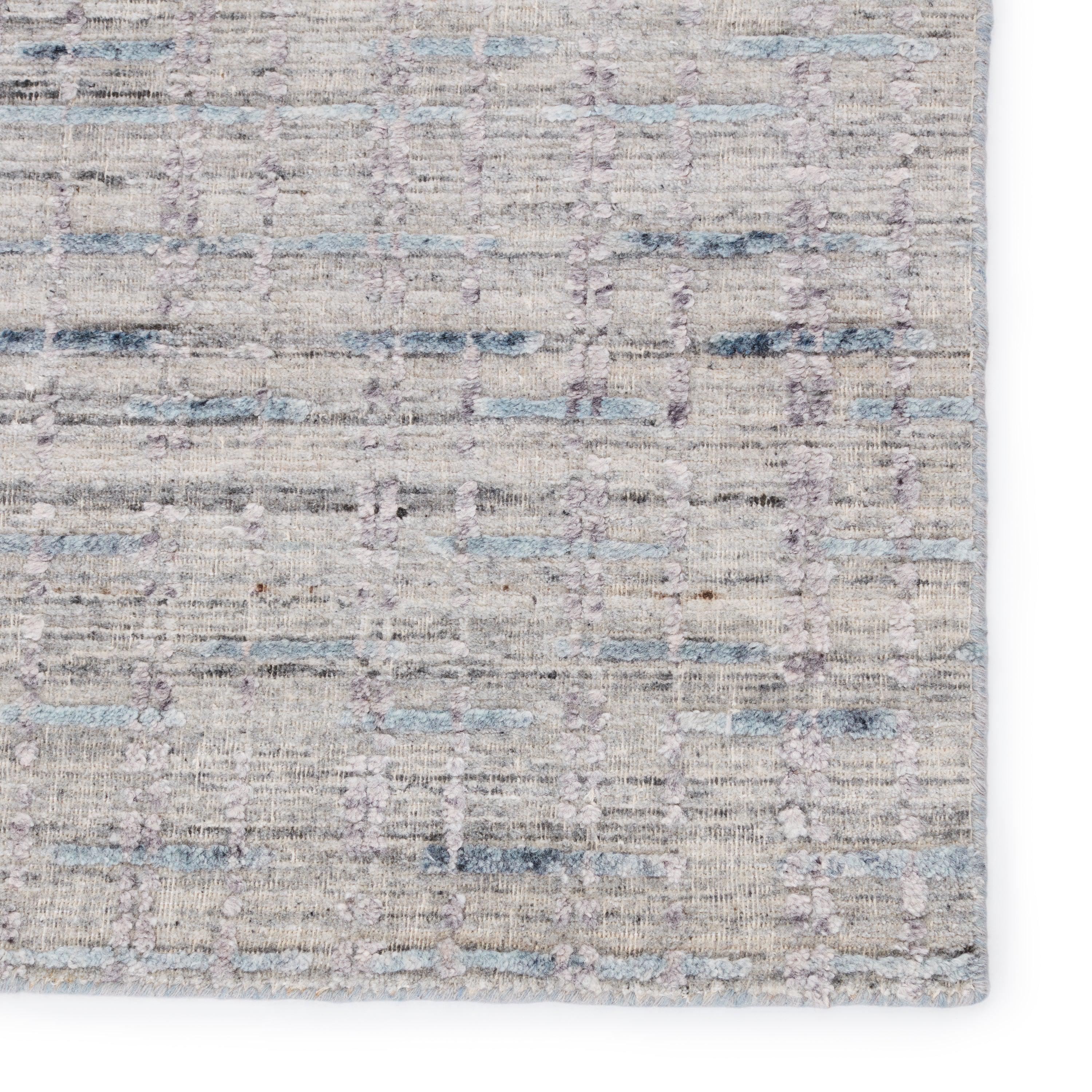 Thaddea Handmade Striped Light Gray Blue Area Rug、mySite、gigharbornorthrealestate