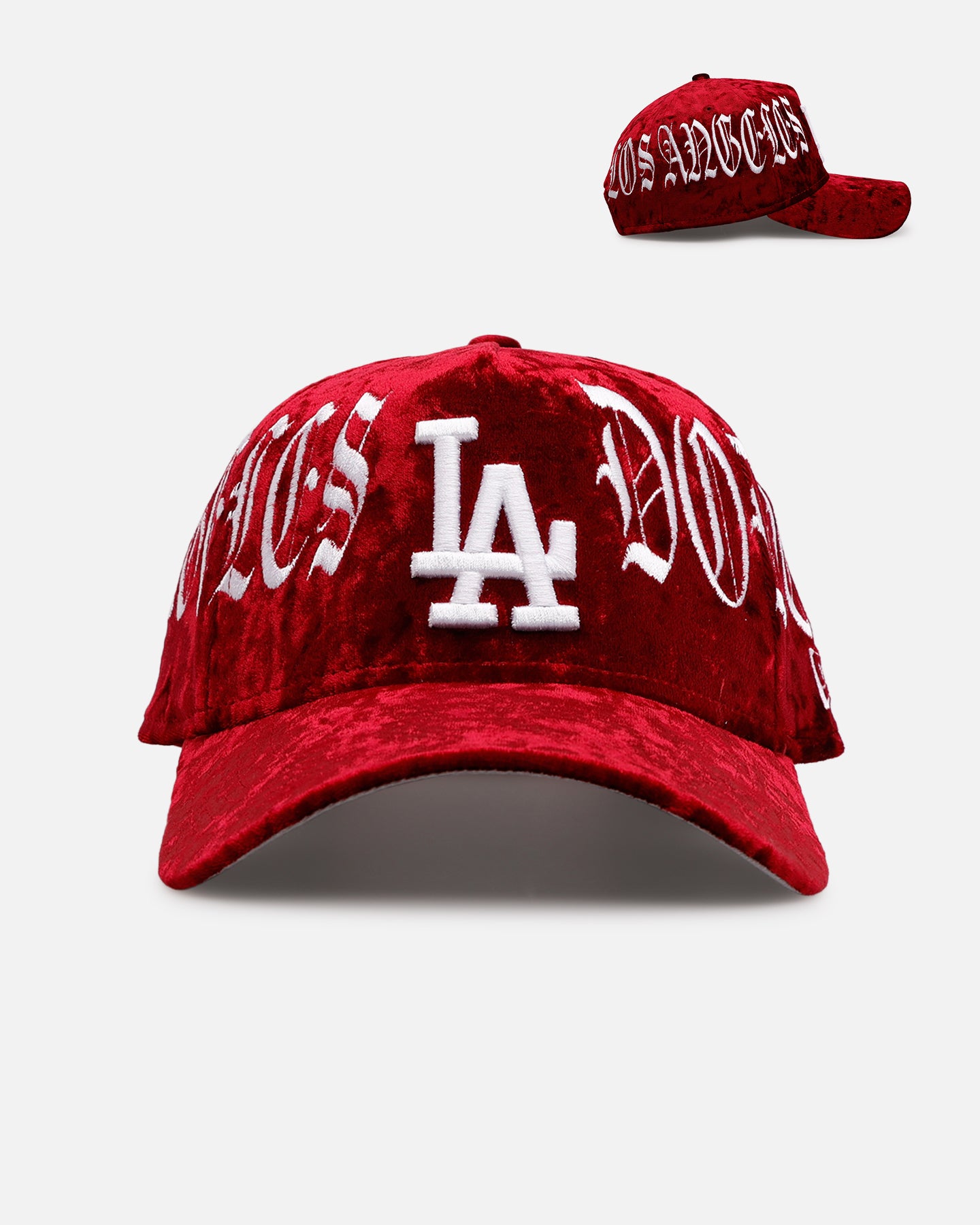 New Era Los Angeles Dodgers 'Velvet Gothic Script' 9FORTY A-Frame Snapback Maroon、mySite、zt4zffjzw