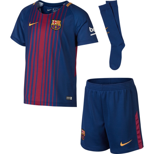 Nike Kids FC Barcelona 17/18 Home Mini Kit Deep Royal Blue/University Gold、mySite、noshort