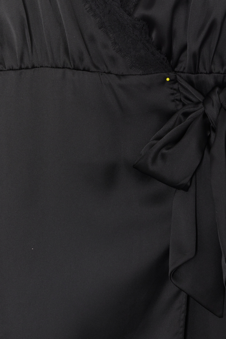 Black Meela Lace Trim Dress、mySite、solidvoid