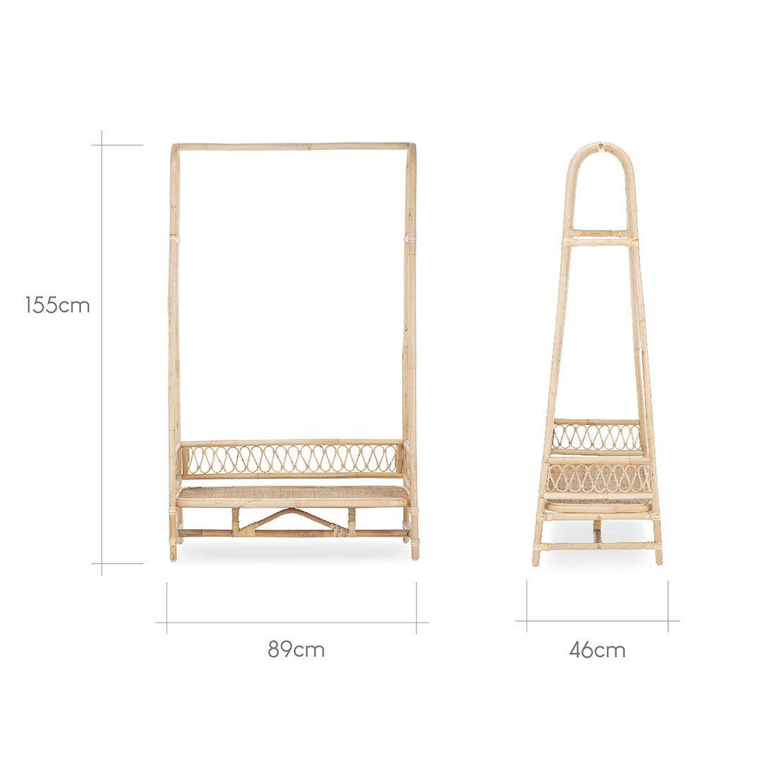 CuddleCo Aria Clothes Rail - Rattan、mySite、merchandisen