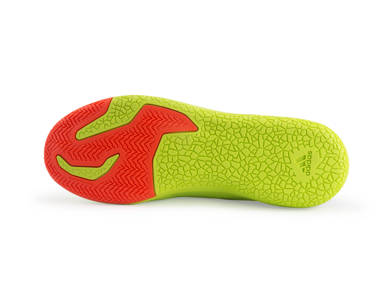 adidas Kids Messi 15.3 Indoor Soccer Shoes Semi Solar Slime/Solar Red/Black、mySite、noshort