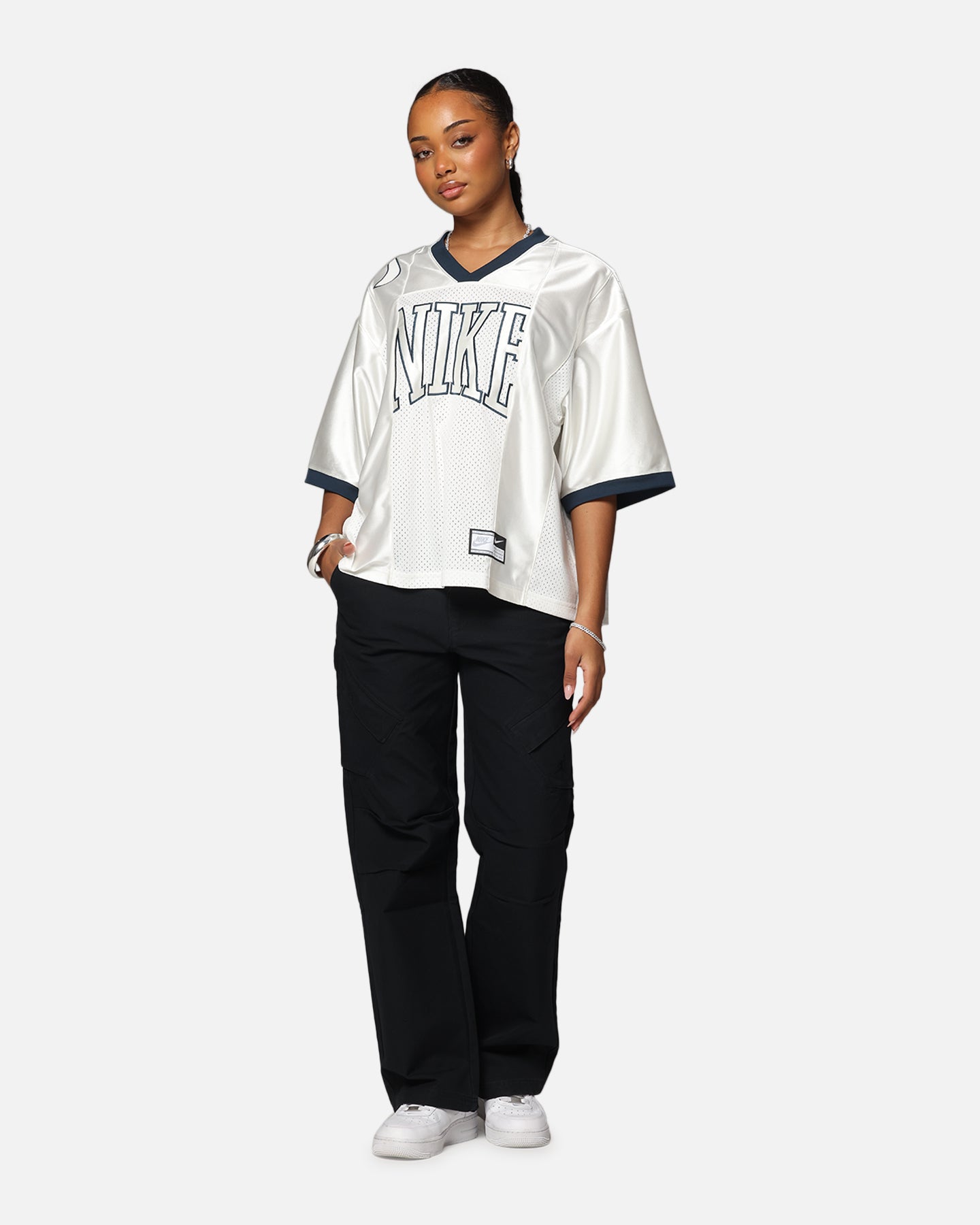 Nike Women's Oversized Graphic Jersey Sail、mySite、zt4zffjzw