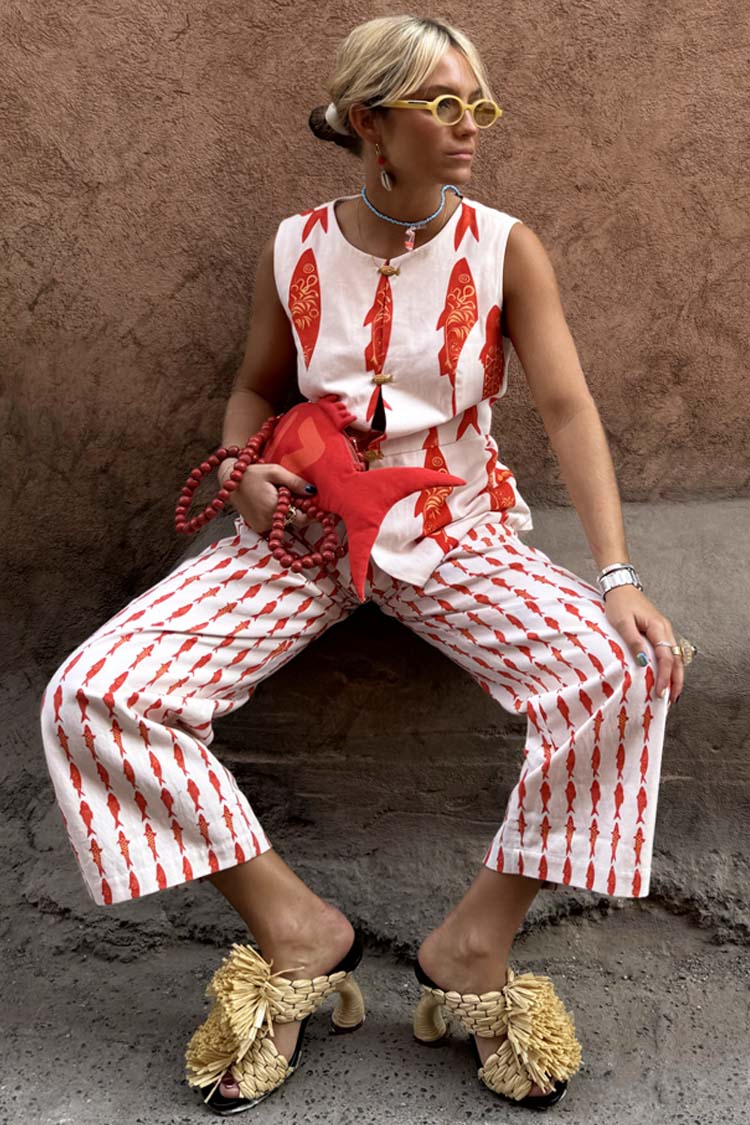 Cream Marina Sol Waistcoat、mySite、solidvoid