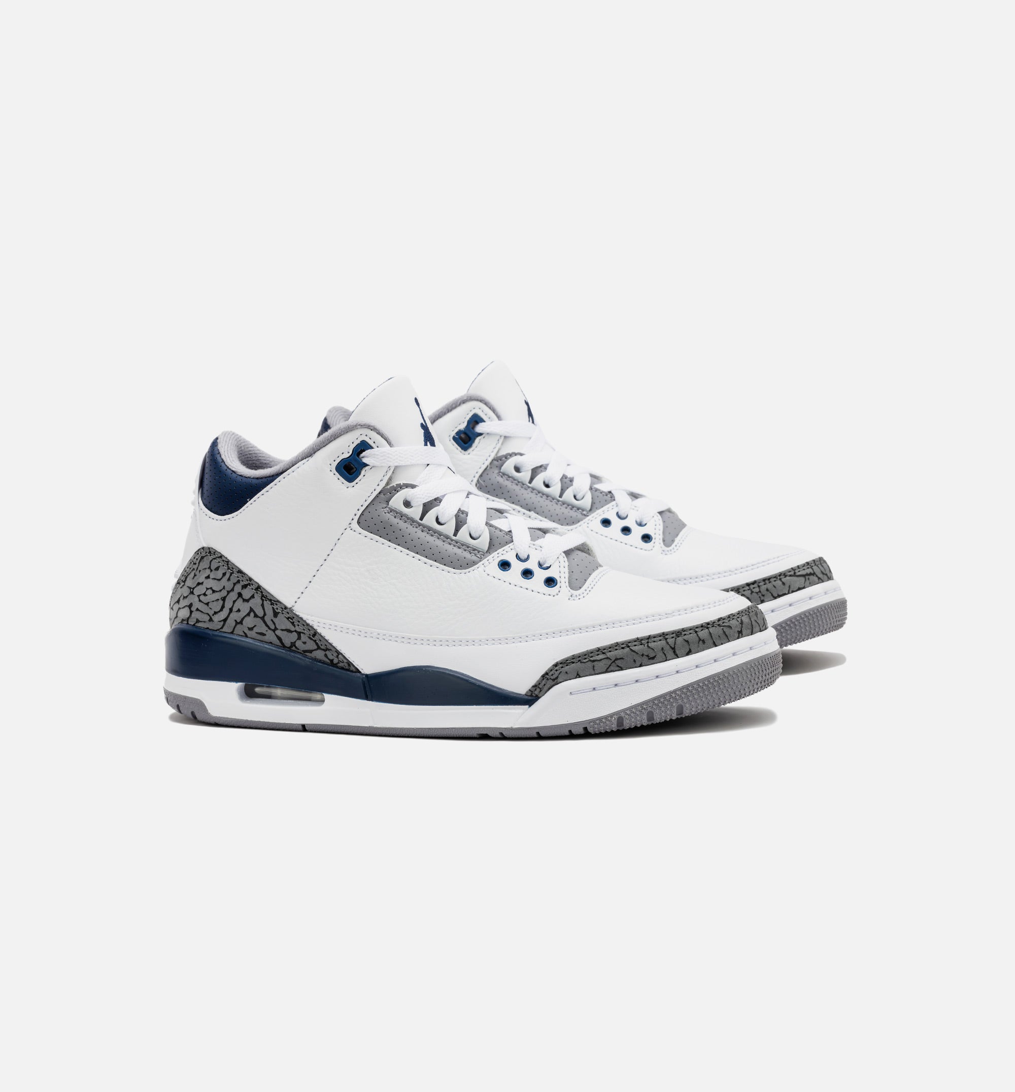 Air Jordan 3 Retro Midnight Navy Mens Lifestyle Shoe - White/Midnight Navy、mySite、dreamappss