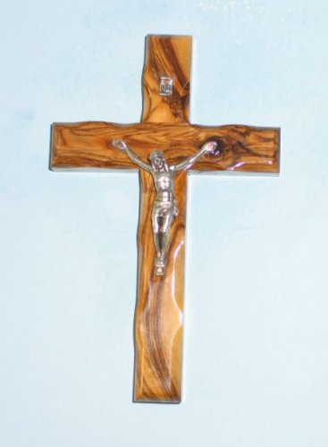 Holy Land Market Eight Inch (8) Bethlehem Olive Wood Cross and Crucifix、mySite、topwebapps