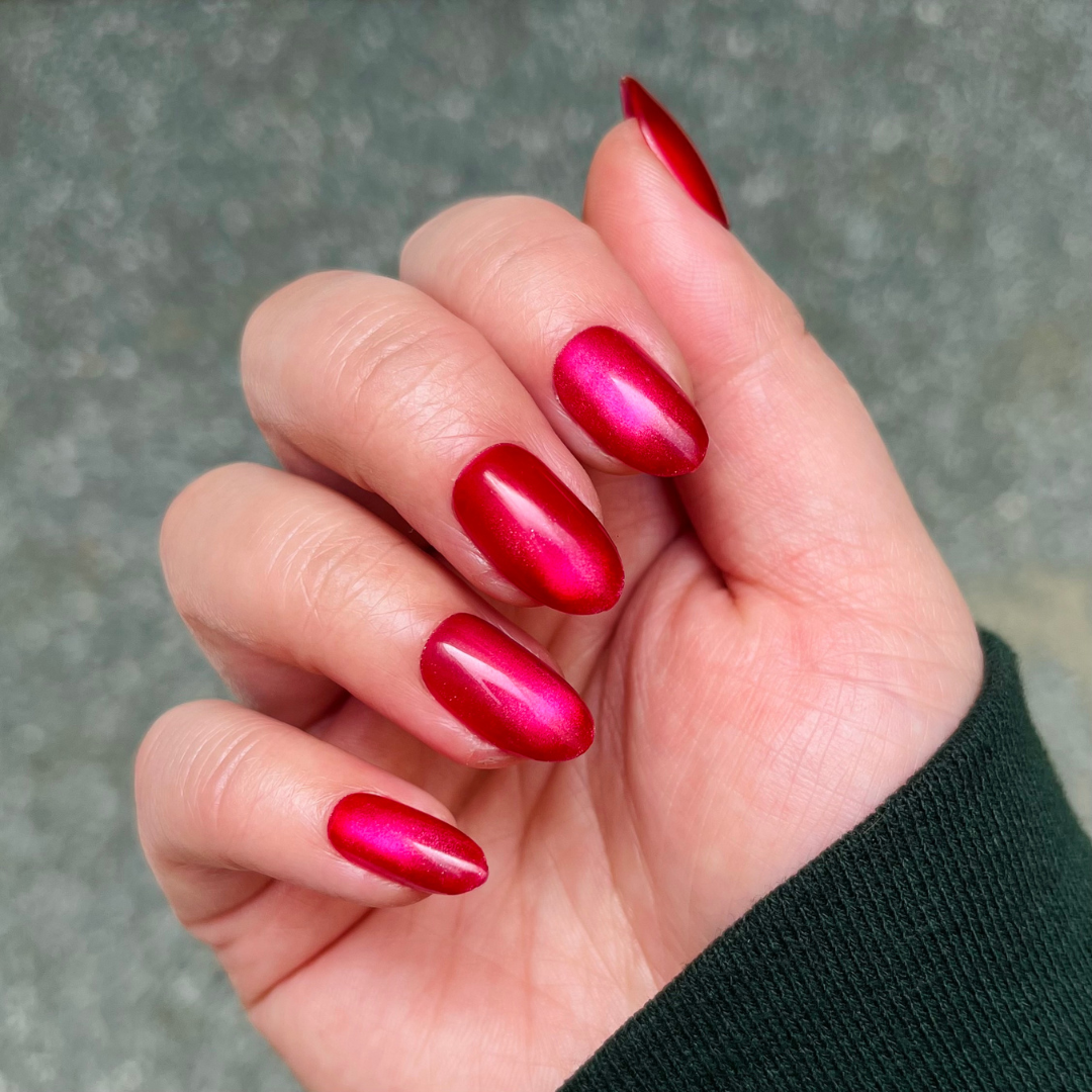 Magenta Velvet - Press-On | Medium | Oval、mySite、solidvoid